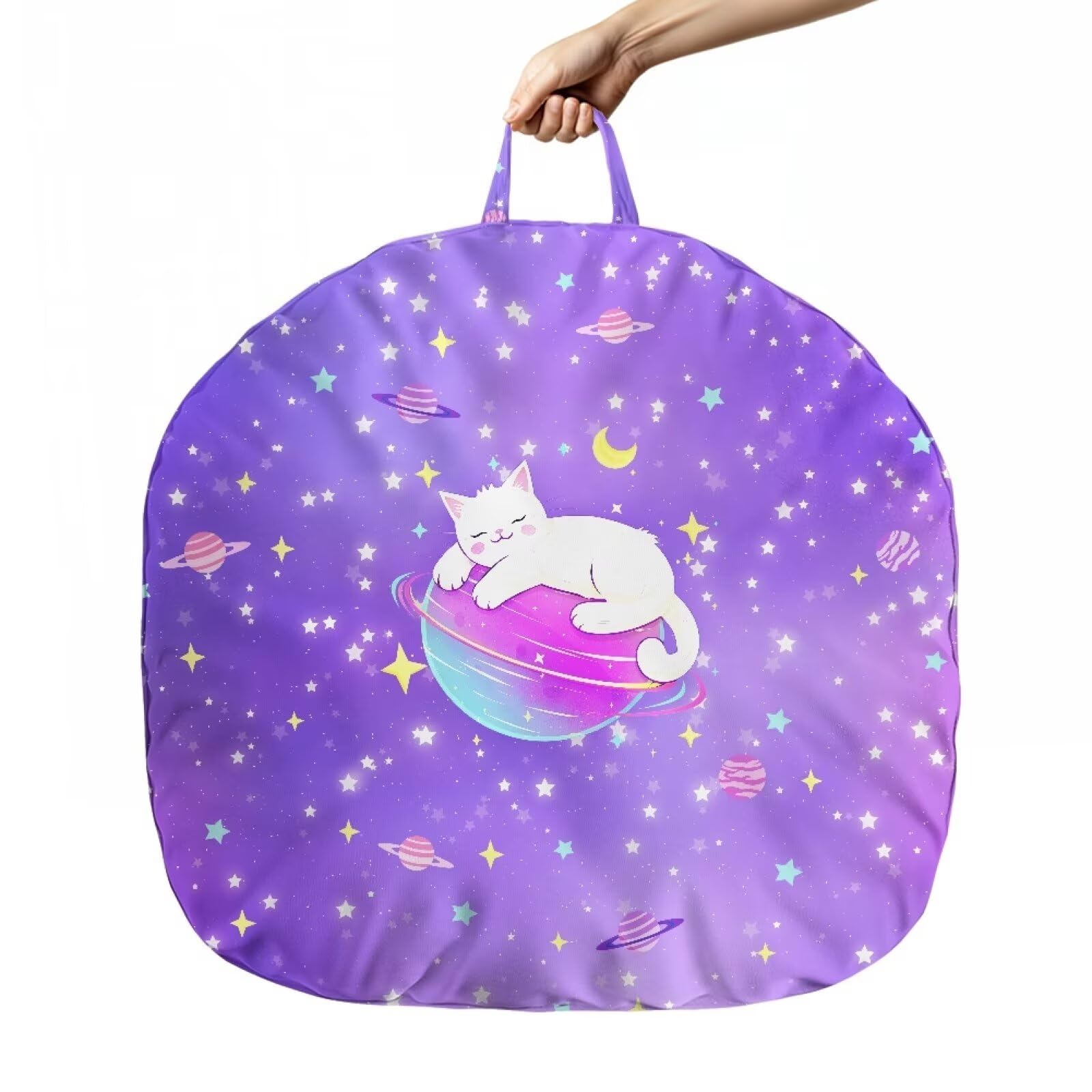 Sellikakes Cat Galaxy Newborn Lounger Pillow Cover, Breathable & Reusable Lounger Cover for Boys Girls Removable Baby Slipcover Snugly Fit Infant Lounger for Baby, Infant