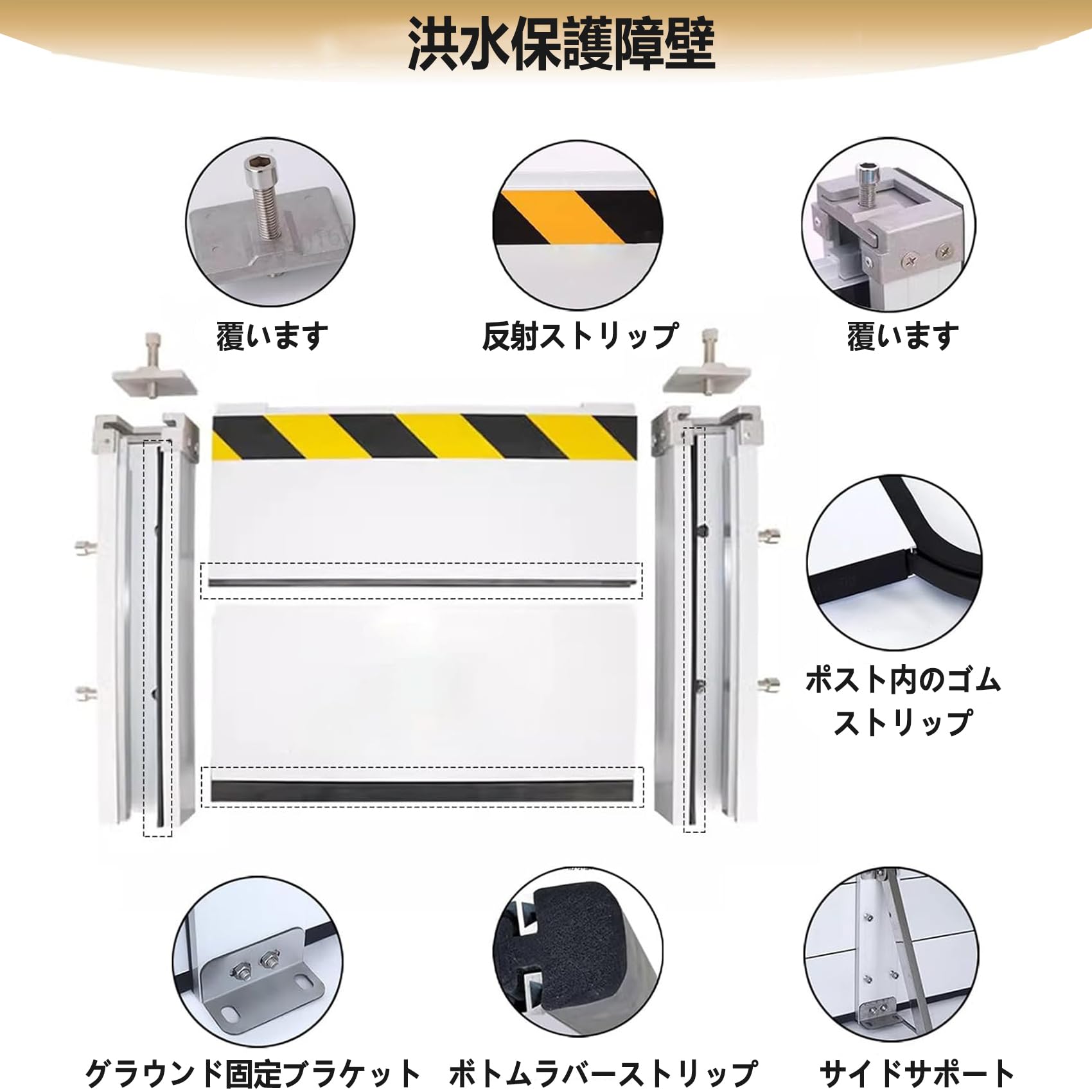 Amazon｜止水板 防水 水害対策 車庫 ガレージ ドア ドア洪水バリア 