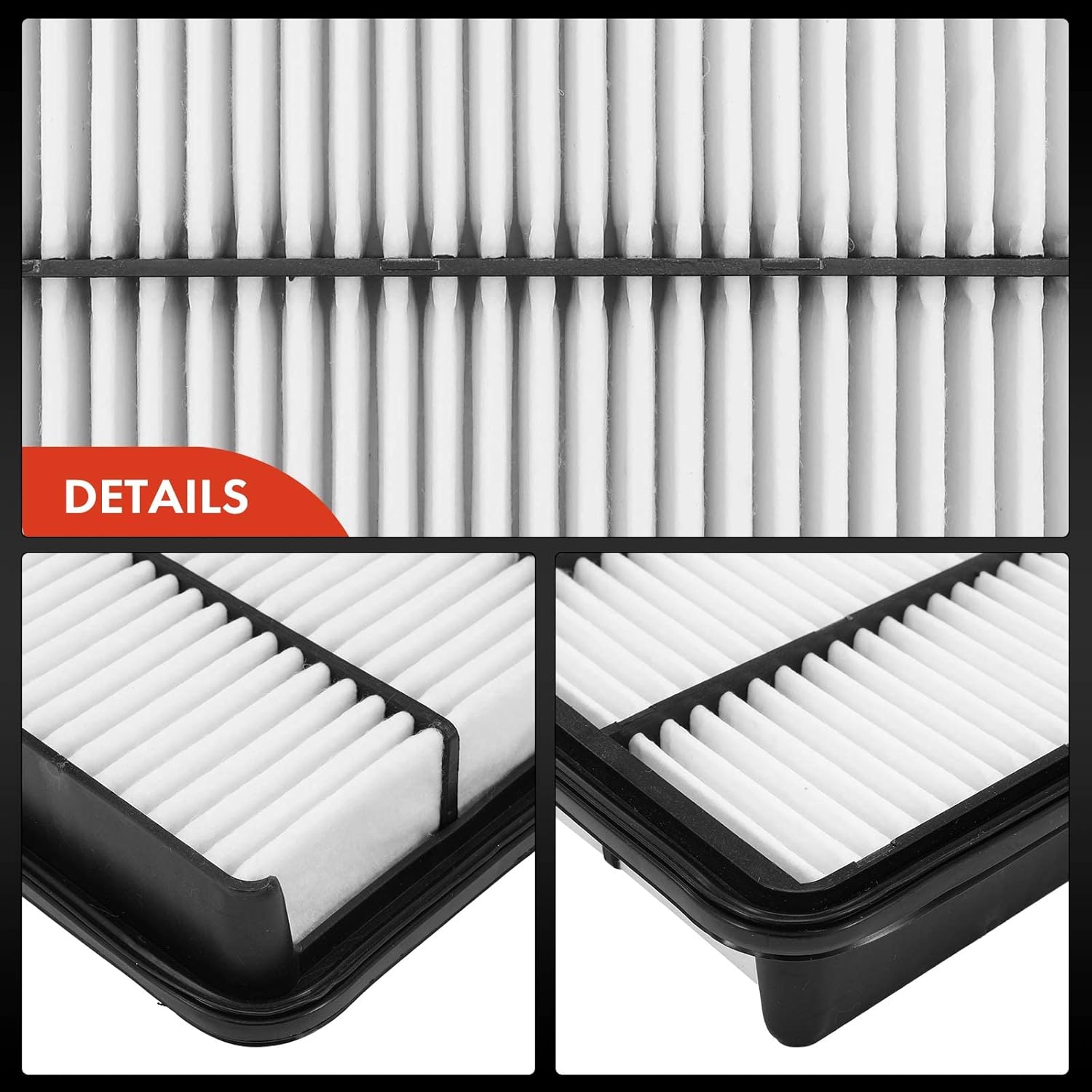 A-Premium 2-PC Engine Air Filter Compatible with Geo Prizm & Lexus ES250 & Toyota Camry, Celica, Corolla, MR2, RAV4, 1989-2000, Rigid Panel, Replace# 17801-02020