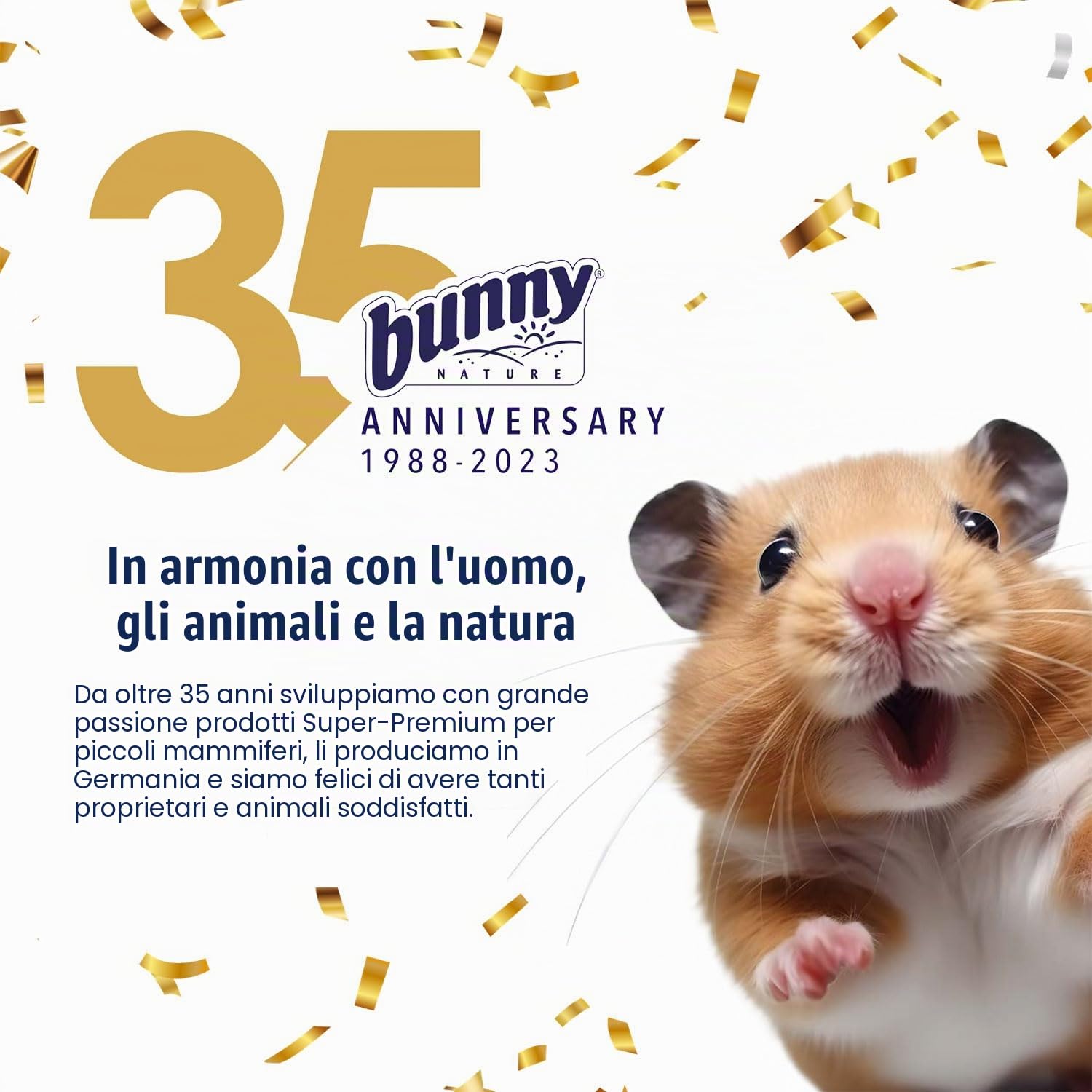 bunny Nature RennmausTraum Expert – Mangime completo per gerbilli – Mix di mangime per roditori con vitamine, ingredienti potenti e vermi – 500 g