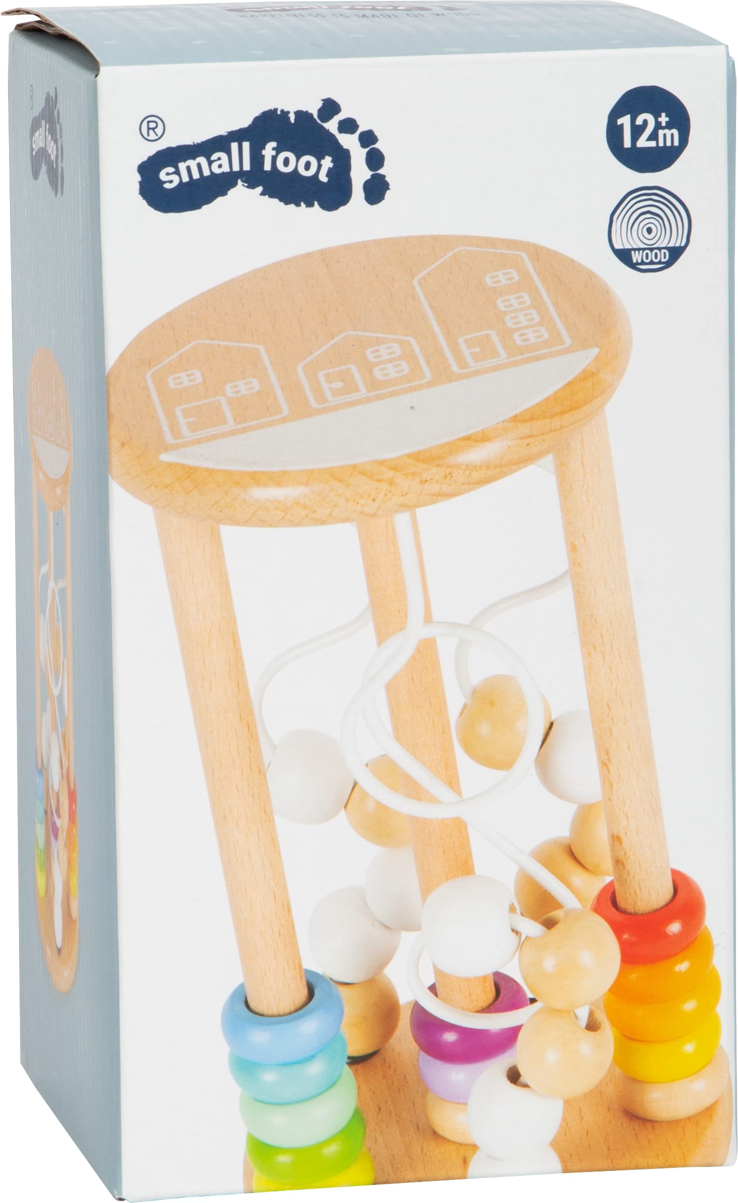 Gioco di motricità Rumore delle biglie, in Legno, con Activity e Dischi da spostare, da 12 Mesi