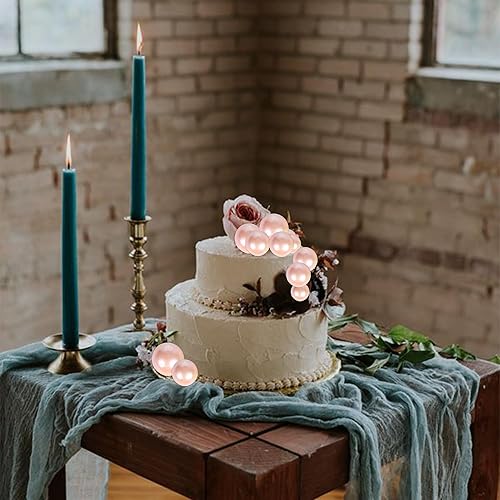 Miniatura 123 de Rsstarxi 30 piezas de bolas de burbujas para decoración de tartas, bolas de espuma, mini globo para cupcakes, decoración de bricolaje para baby Oro