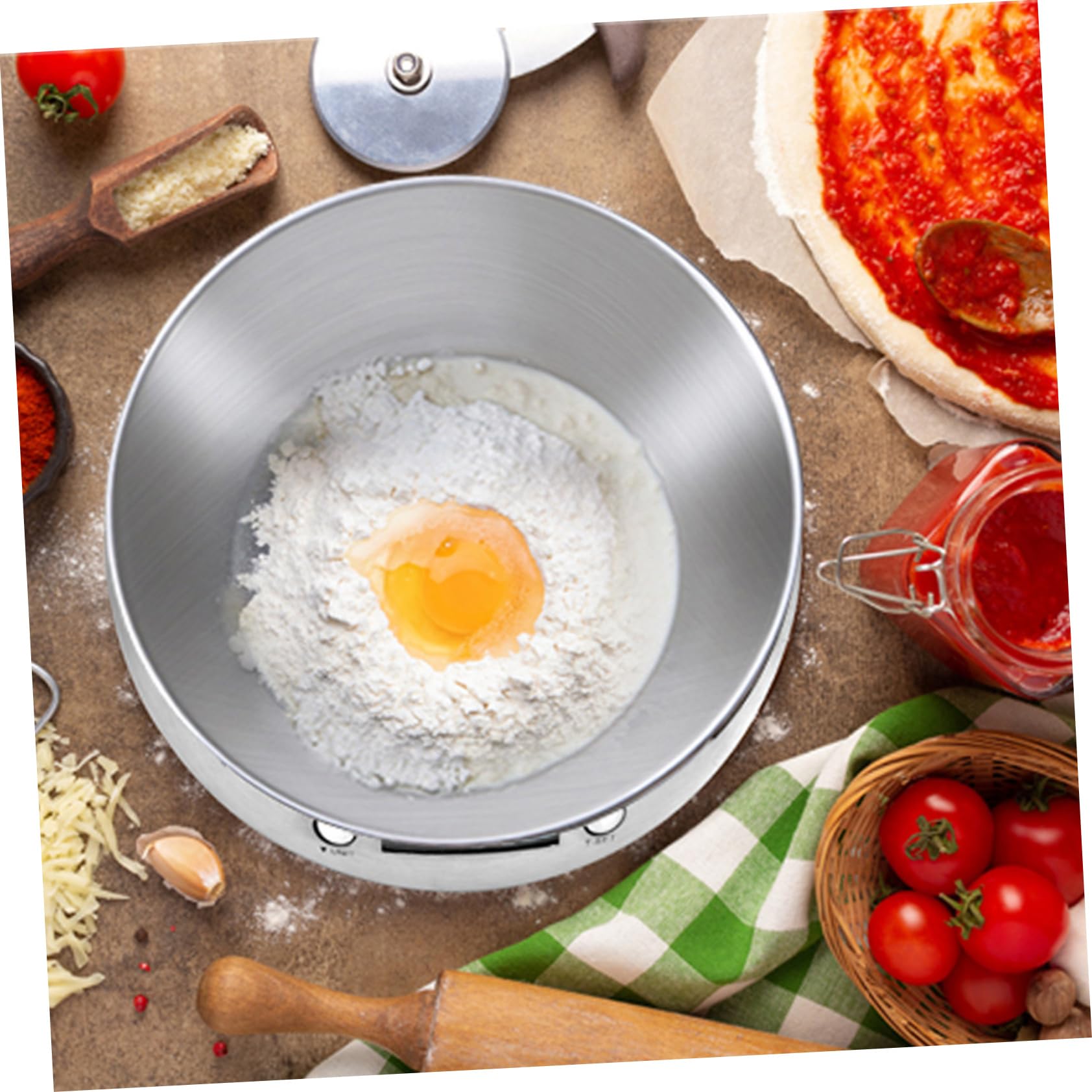 Báscula Digital 5000 G para Alimentos de Acero Inoxidable | Plata, Uso en Preparación y Repostería, Precisión Alta, Operación Sencilla y Capacidad Amplia