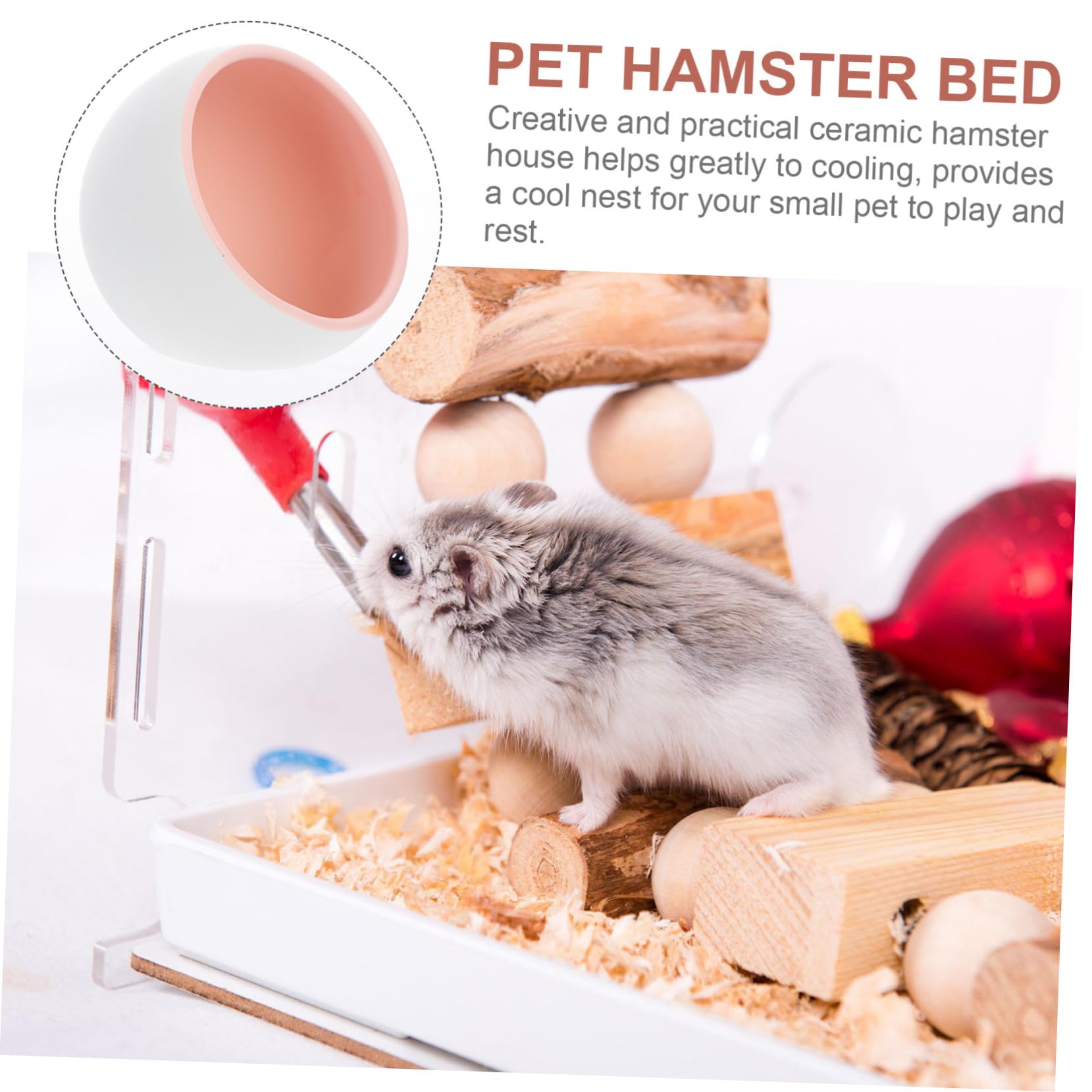 VICASKY Keramik Hamster Haus Haustier Versteck Kleintier Kühlendes Schlafnest Für Hamster Und Mäuse Aus Strapazierfähigem Sicherem Material Geräumig Und Verschleißfest Für Kleine Haustiere
