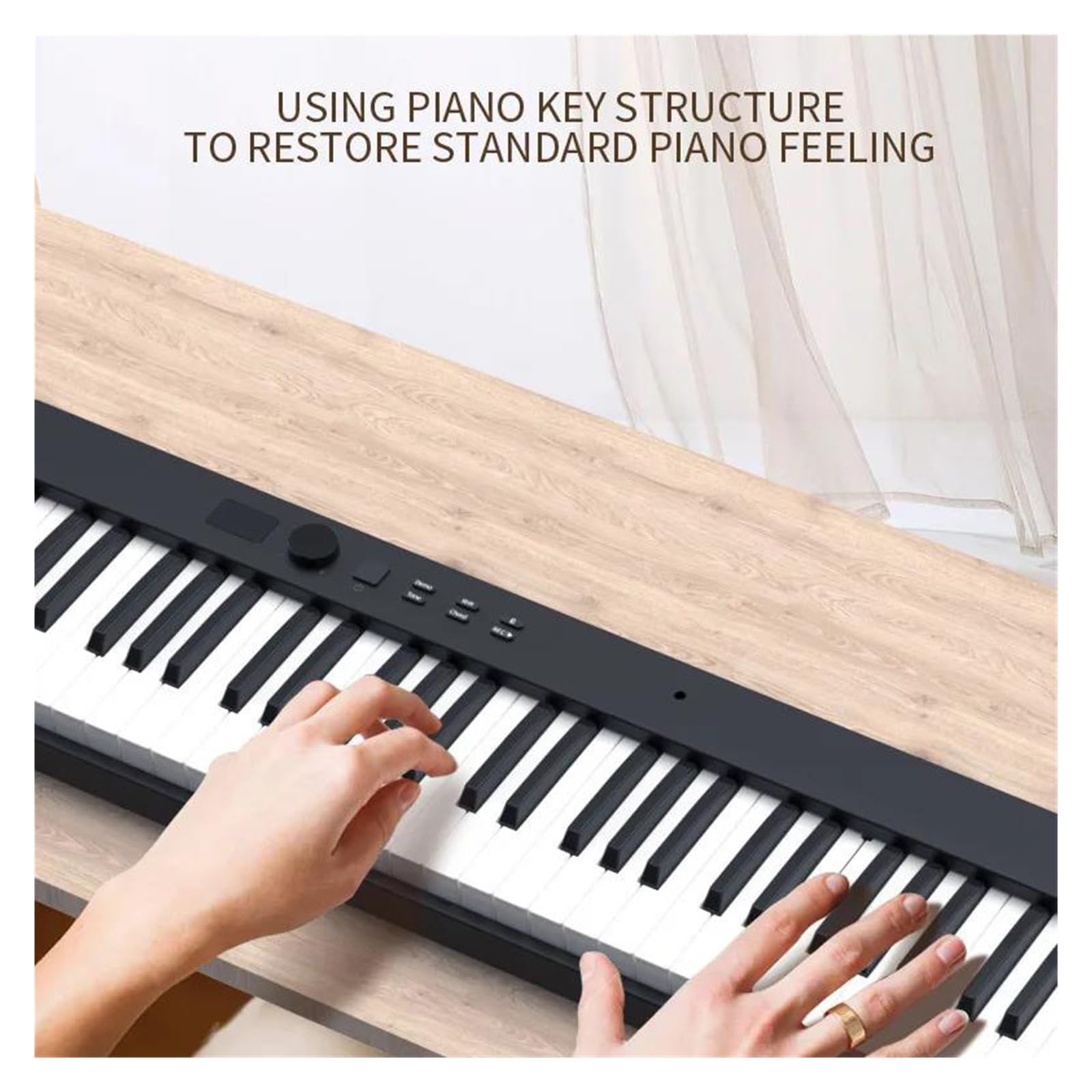 Tastiera Elettronica Professionale Pianoforte Pieghevole 88 Tasti Pianoforte Elettronico Per Adulti Principianti Controller MIDI Tastiera Musicale Professionale Portatile(White,EU)