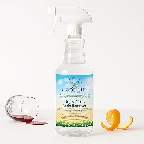 Oxy Citrus - Removedor de manchas y limpiador multiusos  Spray de limpieza multiusos a base de plantas, perfecto para colchones, alfombras, suelos,