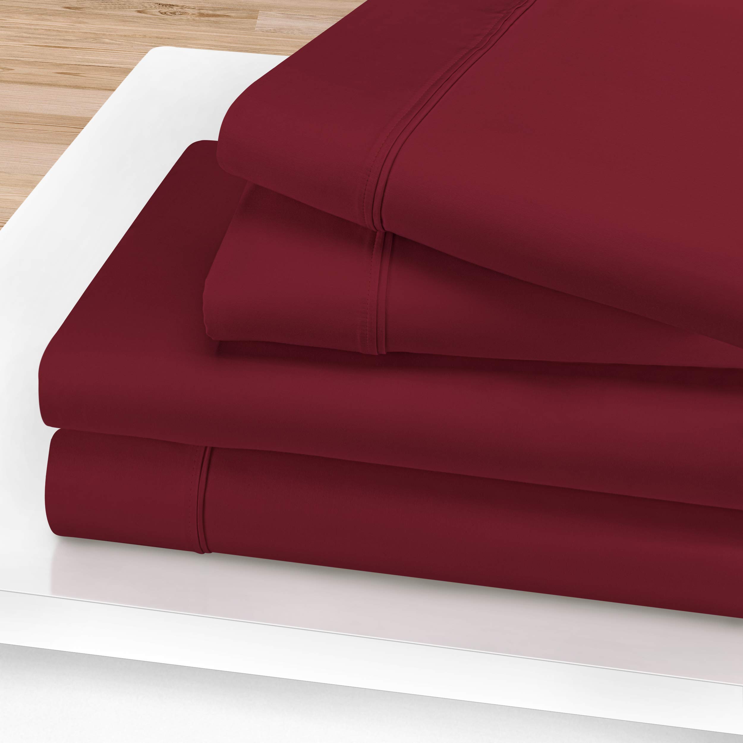 SUPERIOR Egyptian Cotton Sheet Set - Premium1200-ThreadCount Egyptian Cotton Solid King Sheet Setwit