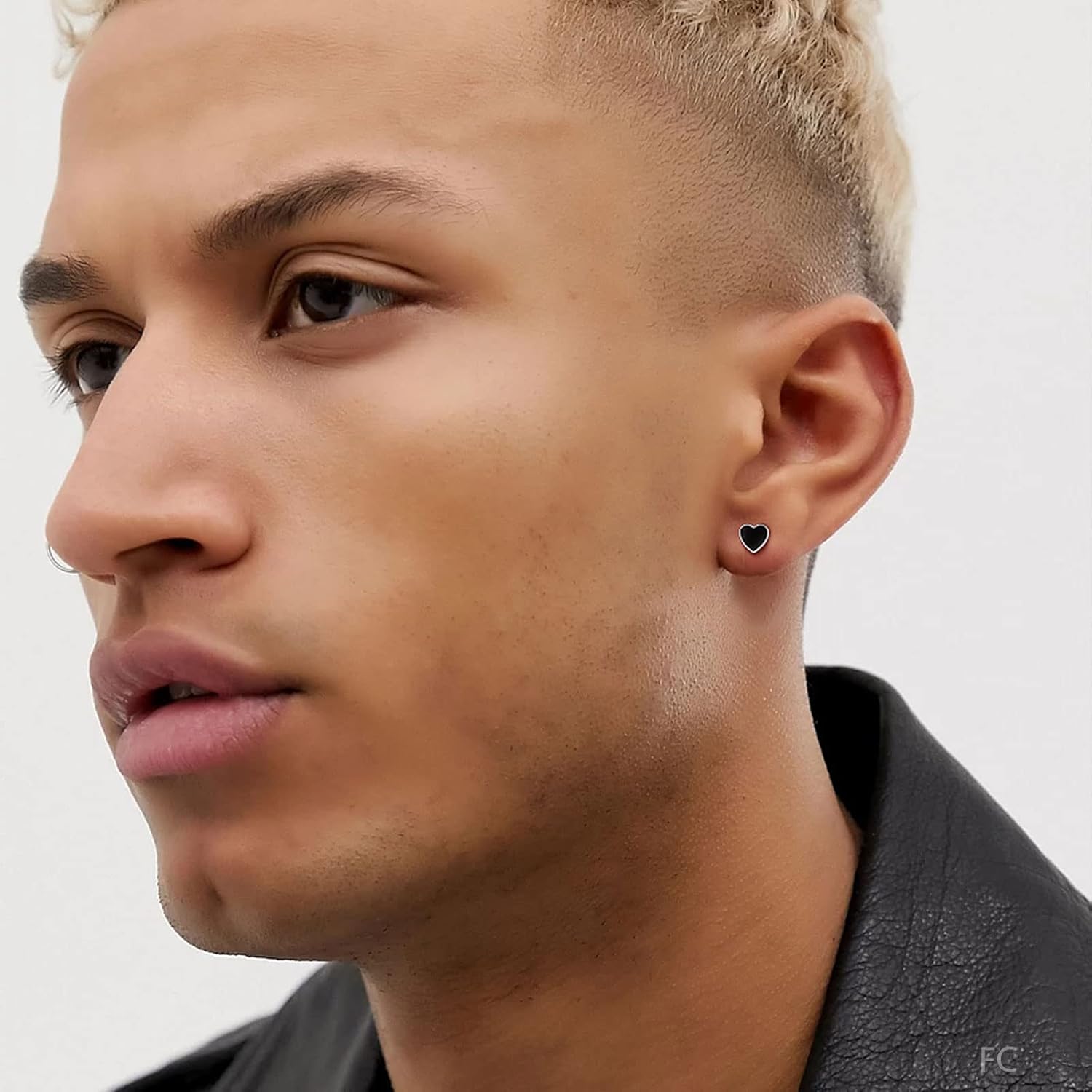 FindChic Hypoallergenic Sterling Silver Small Bar/Heart/Dot/Triangle/Butterfly/Lightning Studs Earrings Minimalist Geometric Jewelry Valentine Gifts for Women Men Girls, with Gift Box - Image 7