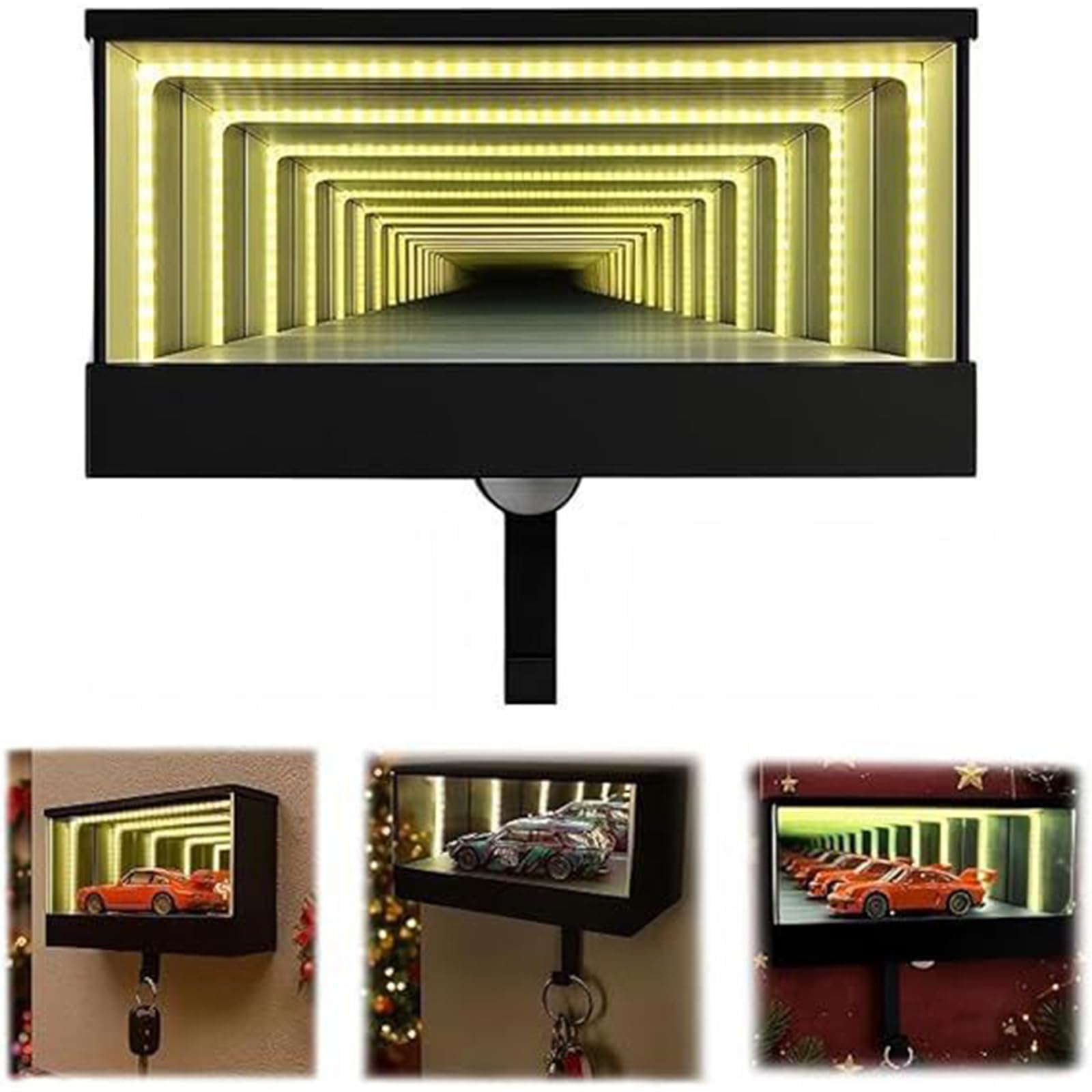 Support mural pour clés de voiture avec mécanisme infini et structure durable en impression 3D