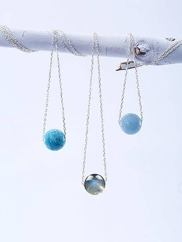 Miniatura 65 de Real Crystal Pendant Necklace Jewelry 925 Sterling Silver Chain Necklace for Women Dainty Birthstone Jewelry Necklace for Women Healing Chakra