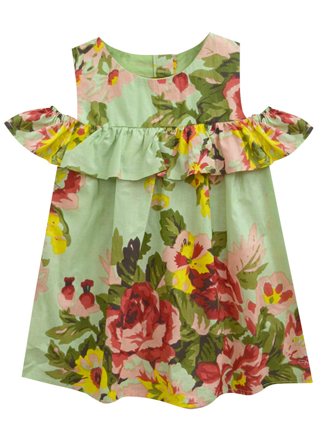 A.T.U.N. (ALL THINGS UBER NICE) Girls Cotton Empire Waist Knee Length Sleeveless Casual Dress