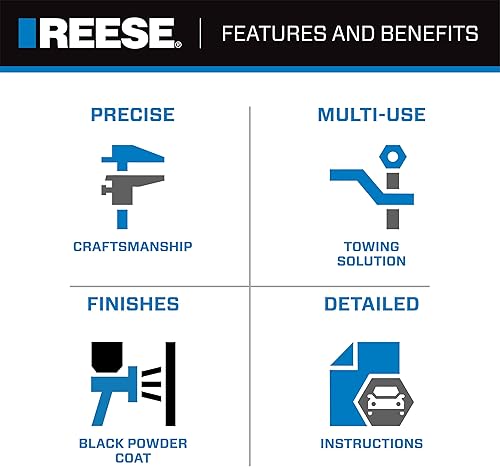 Miniatura 3 de Reese Pro Series 1400980376 - Gato de remolque cuadrado, sin montaje, capacidad de soporte de 12,000 libras, viento lateral, soldadura, viaje de