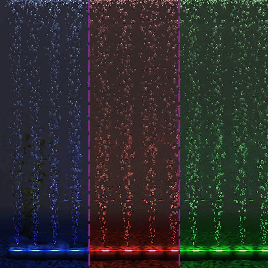 Mangloder LED Aquarium Blasenlampe RGB 56,5 cm, Aquarium Beleuchtung, Unterwasser leuchte, wasserdicht IP67, dimmbar, fischbecken licht, vollspektrum licht, 21 LEDs, Fernbedienung