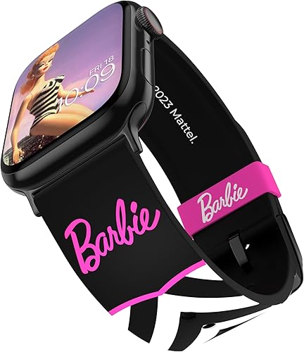 Correa de reloj inteligente Barbie, con licencia oficial, compatible con todos los tamaños y series de Apple Watch (reloj no incluido)