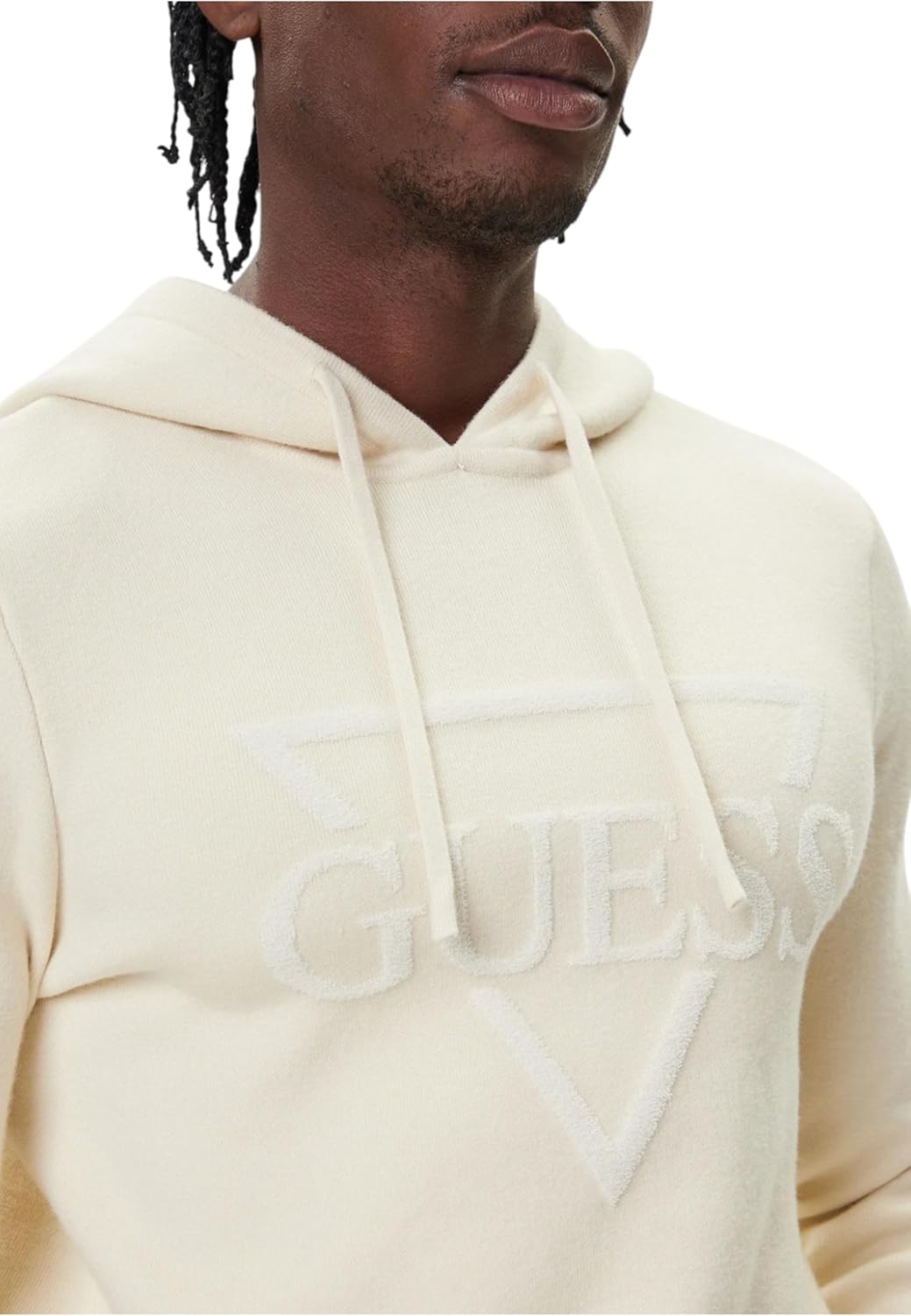 GUESS mens Joby Hoodie French Terry Sweater - Image 3