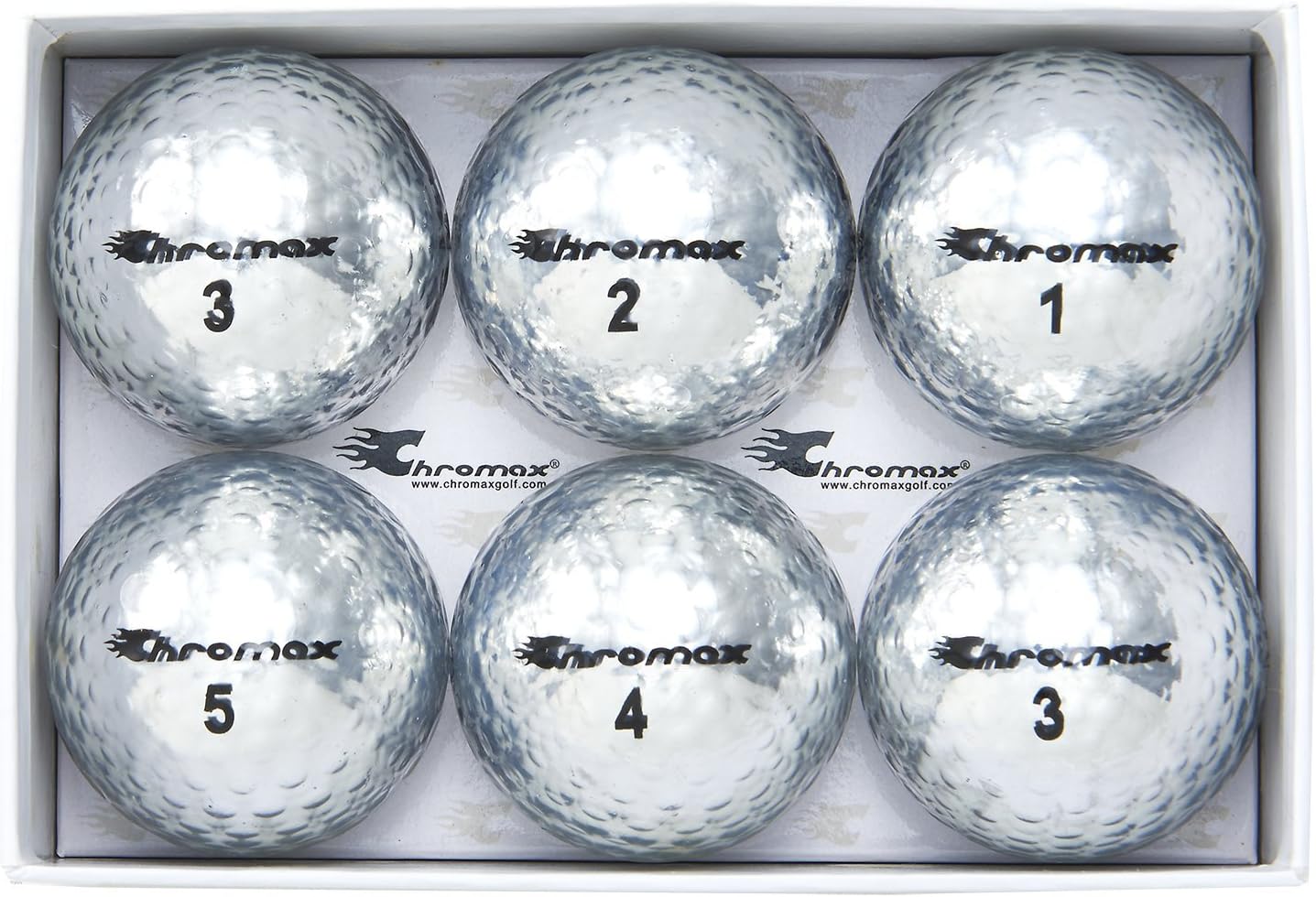 Metallic M5 Colored Golf Balls (Pack of 6), Silver