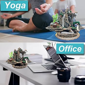 Amazon.co.jp: Zvaiuk 山 滝 香炉 バックフォール お香ホルダー