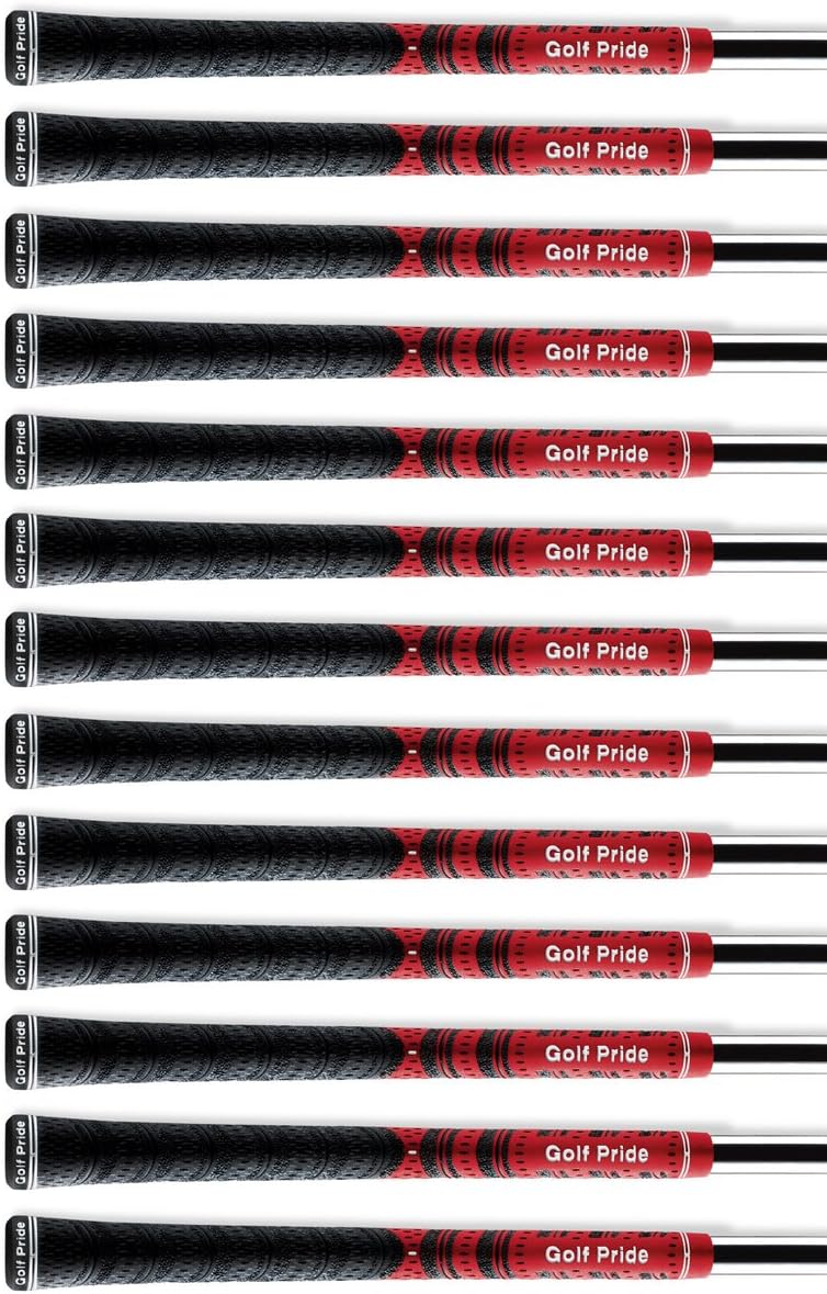13 Piece Set - Golf Pride - New Decade Multi-Compound Grips Red