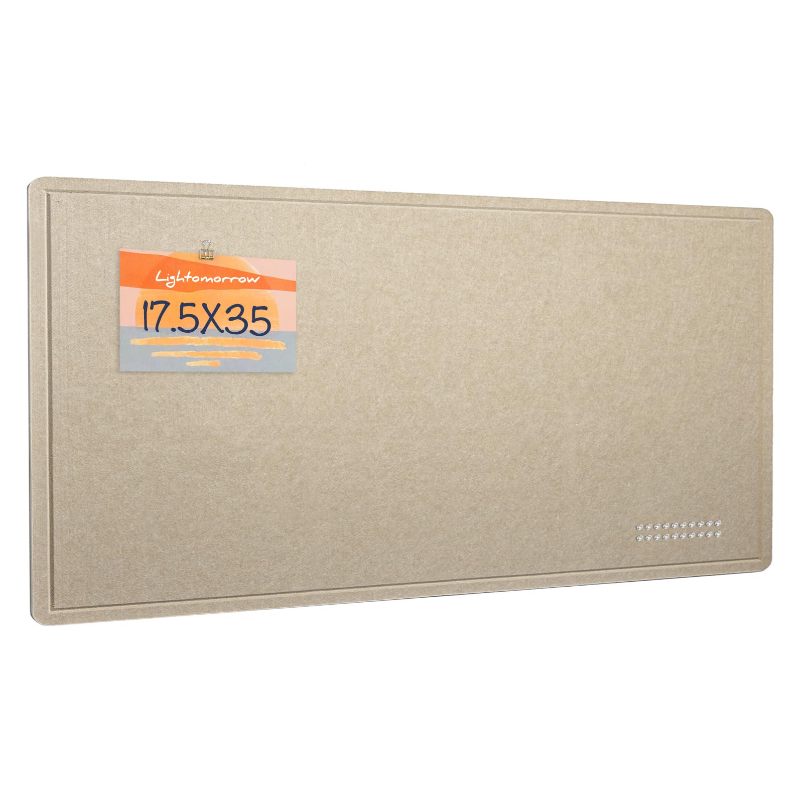 Lightomorrow Bulletin Board, 35 x 17 1/2 inches Felt Board - Decorative Pin Board, Cork Board Alternative for Wall, Foldable Self-Adhesive Vision