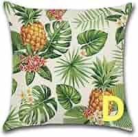 クッションカバーインテリア夏リゾート海植物モチーフお洒落グリーンナチュラルハワイ クッションカバーインテリア夏リゾート海植物モチーフお洒落