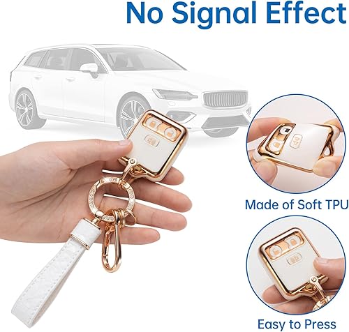 Miniatura 9 de CACARLIKE Funda para llavero VW Volkswagen con llavero VW, compatible con Tiguan Jetta GLI Atlas Cross Sport Arteon Taos SEL Smart Key Protector