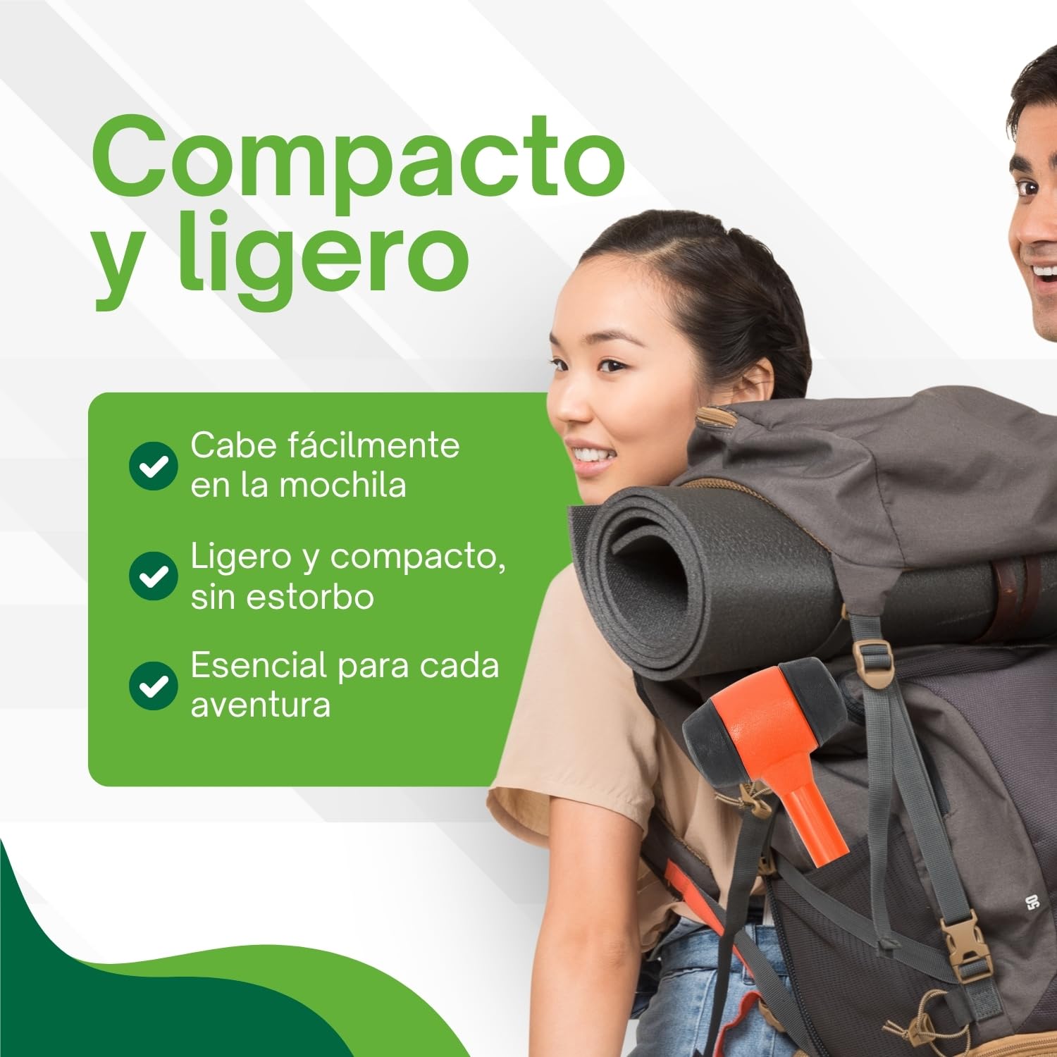 MOSCATELLI Martillo de Camping Multifuncional, Resistente y Ergonómico con Gancho para Extraer Estacas - Naranja