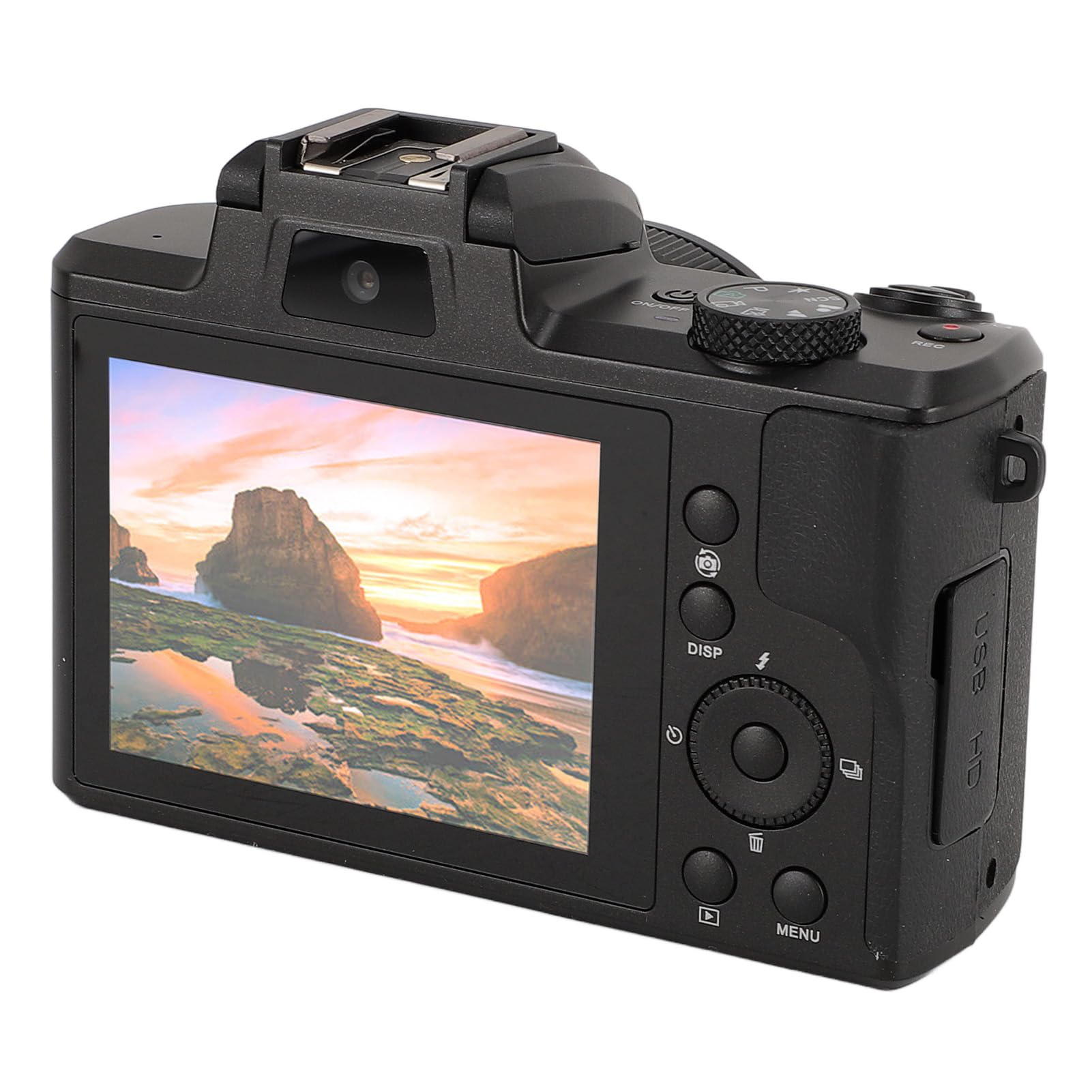 Fotocamera per Vlogging 5K 64MP, Zoom Ottico 5X Multifunzione, Doppia Fotocamera, Tecnologia di Stabilizzazione a 6 Assi, per Video Blogging, Fotografia di Viaggio, Registrazione