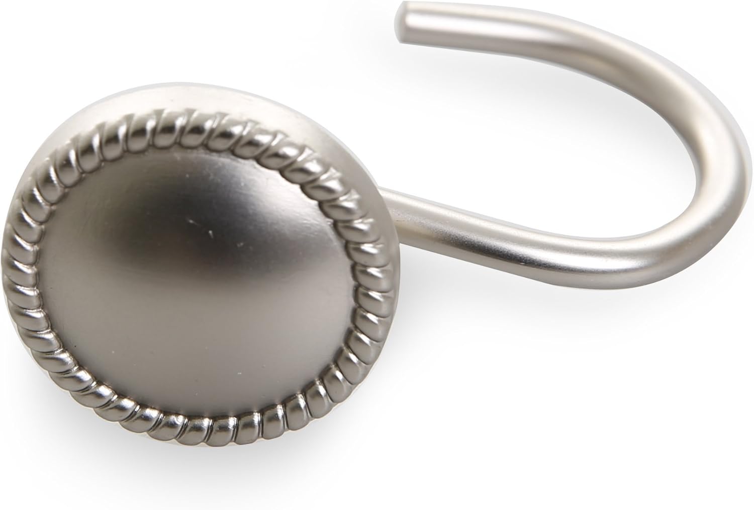 BINO Shower Curtain Hooks, Brushed Nickel Set of 12