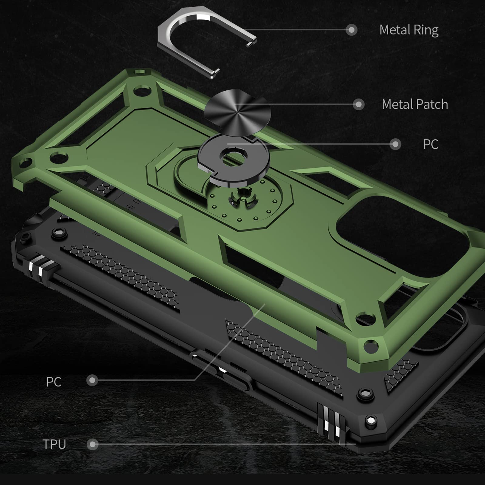 Asuwish Phone Case For OPPO A74 5G/A54 5G With Tempered Glass Screen