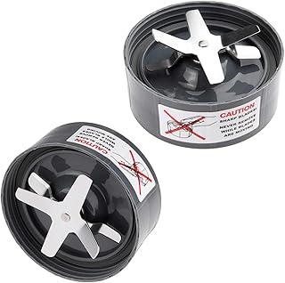 DreLD 2 sztuki ściągacz 6 ostrzy płetwy część zamienna kompatybilna z Nutribullet 600 W 900 W mikser sokowirówka (900 W)