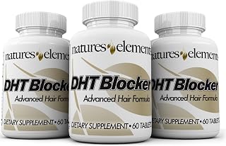 DHT Blocker – Herbal Formula with Saw Palmetto, Fo-Ti & Beta-Sitosterol – Supports Hair Regrowth & Gray Hair Reversal – Non-GMO, Vegetarian - 60 Tablets - Pack of 3