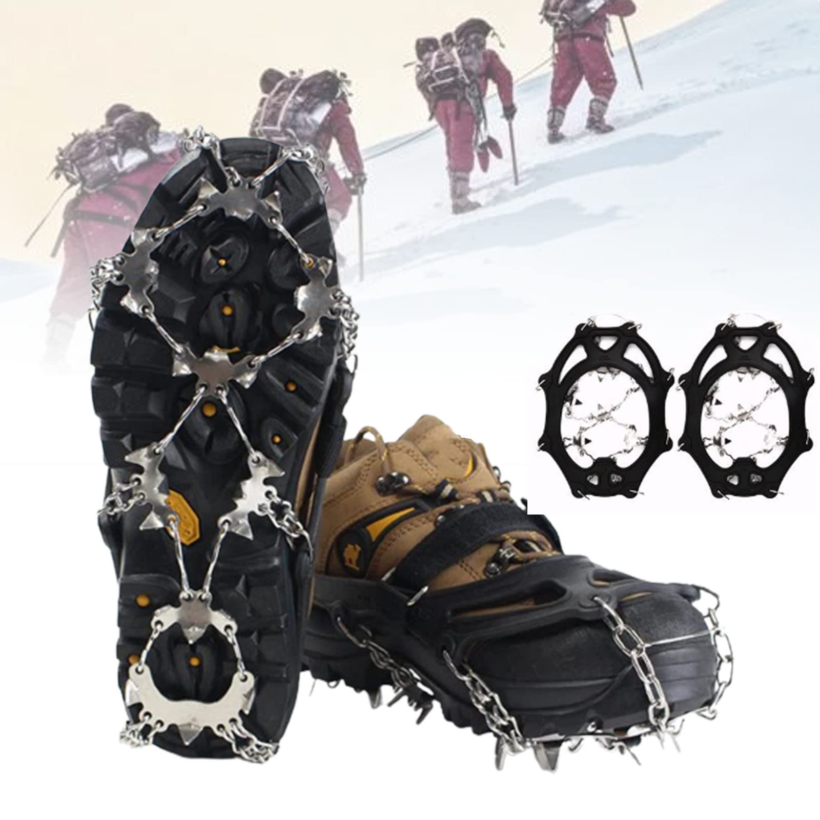 Crampons d'hiver Antidérapants pour Éviter les Chutes sur Glace et Neige