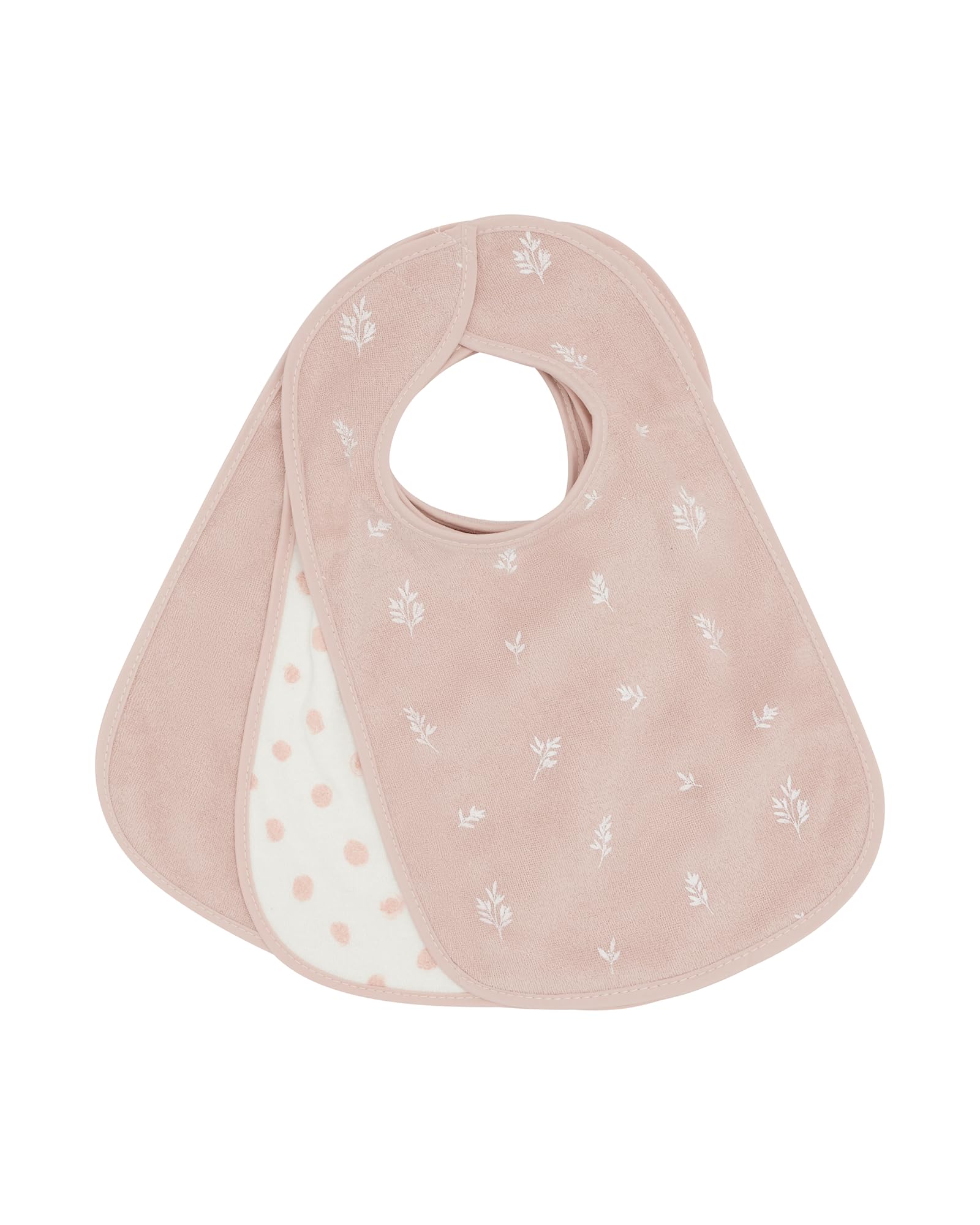 Kindsgard Baby Klettlätzchen 3er-Pack „happaklat“ – Zweige Rosa – 75% Bio-Baumwolle – weich, pflegeleicht & waschbar – ideal für Babys & Kleinkinder – einfach anzulegen