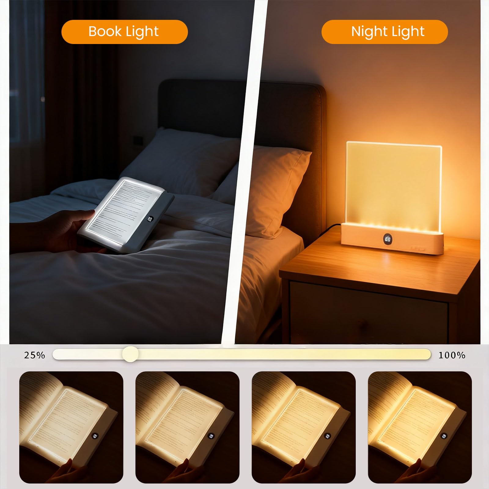 Intelligente LED Leselampe, 3 Farbtemperaturen & 99-Minuten Timer - 1200mAh Akku & 35h Laufzeit - Augenfreundliche Tischlampe für Bücher - USB-C Ladebooklampe für Schüler & Studenten (weiß)
