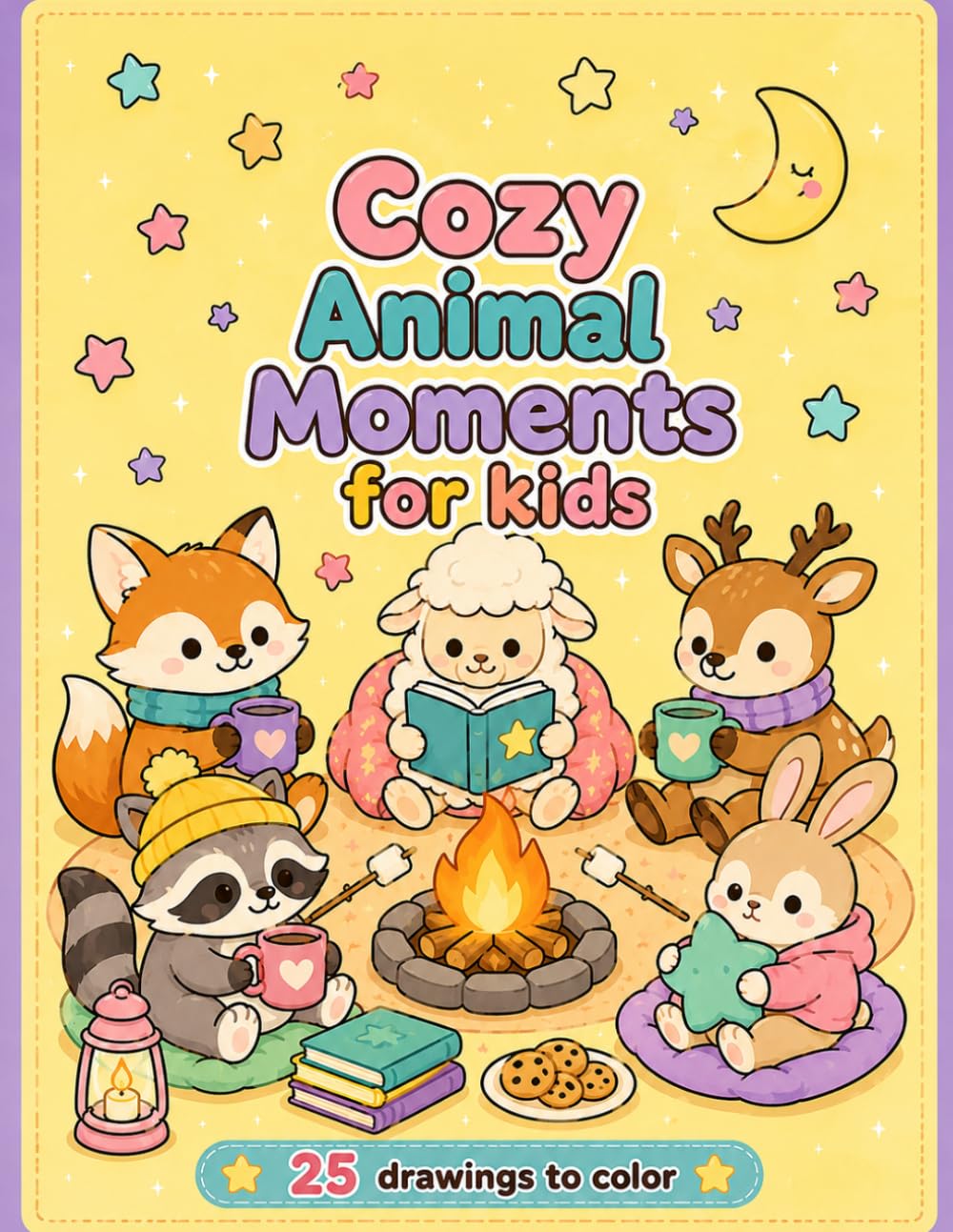 Cozy Animal Moments for Kids: A Super Cute Coloring Book Filled with Cozy Scenes and Adorable Animal Friends