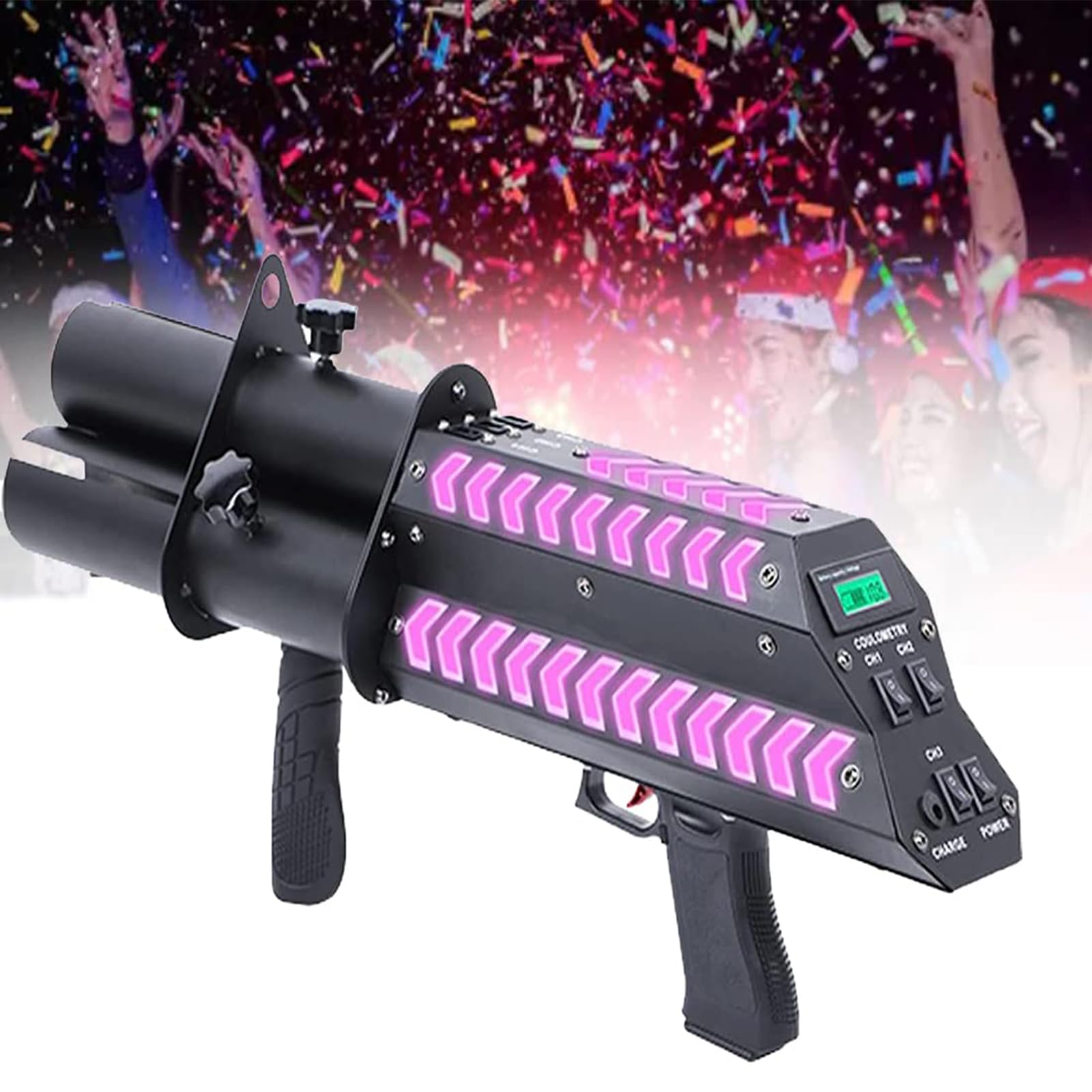 Amazon.co.jp: パワフルな紙吹雪マシン、紙吹雪キャノンランチャーは