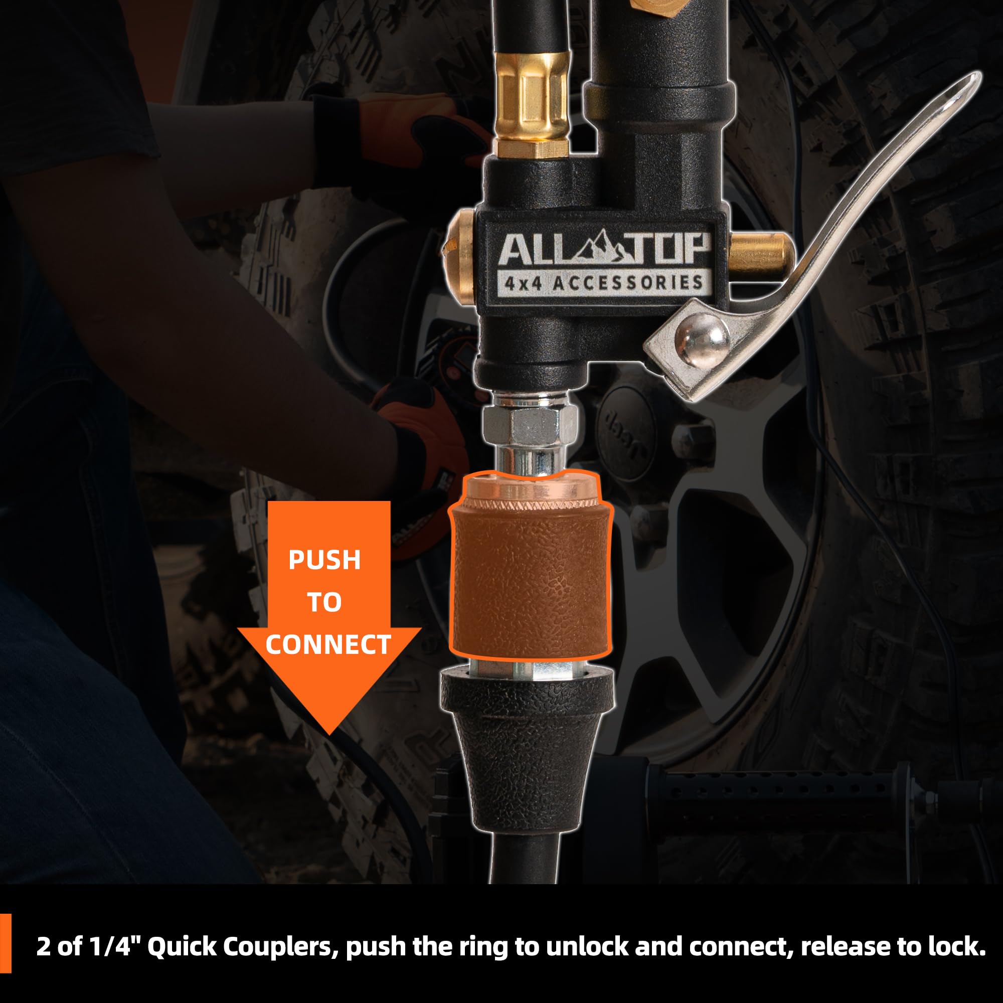 ALL-TOP Tubo dell'aria di ricambio per compressore d'aria, tubo dell'aria in gomma da 26,25 m con 2 connettori rapidi NPT da ¼ (per compressore d'aria con gonfiatore digitale)