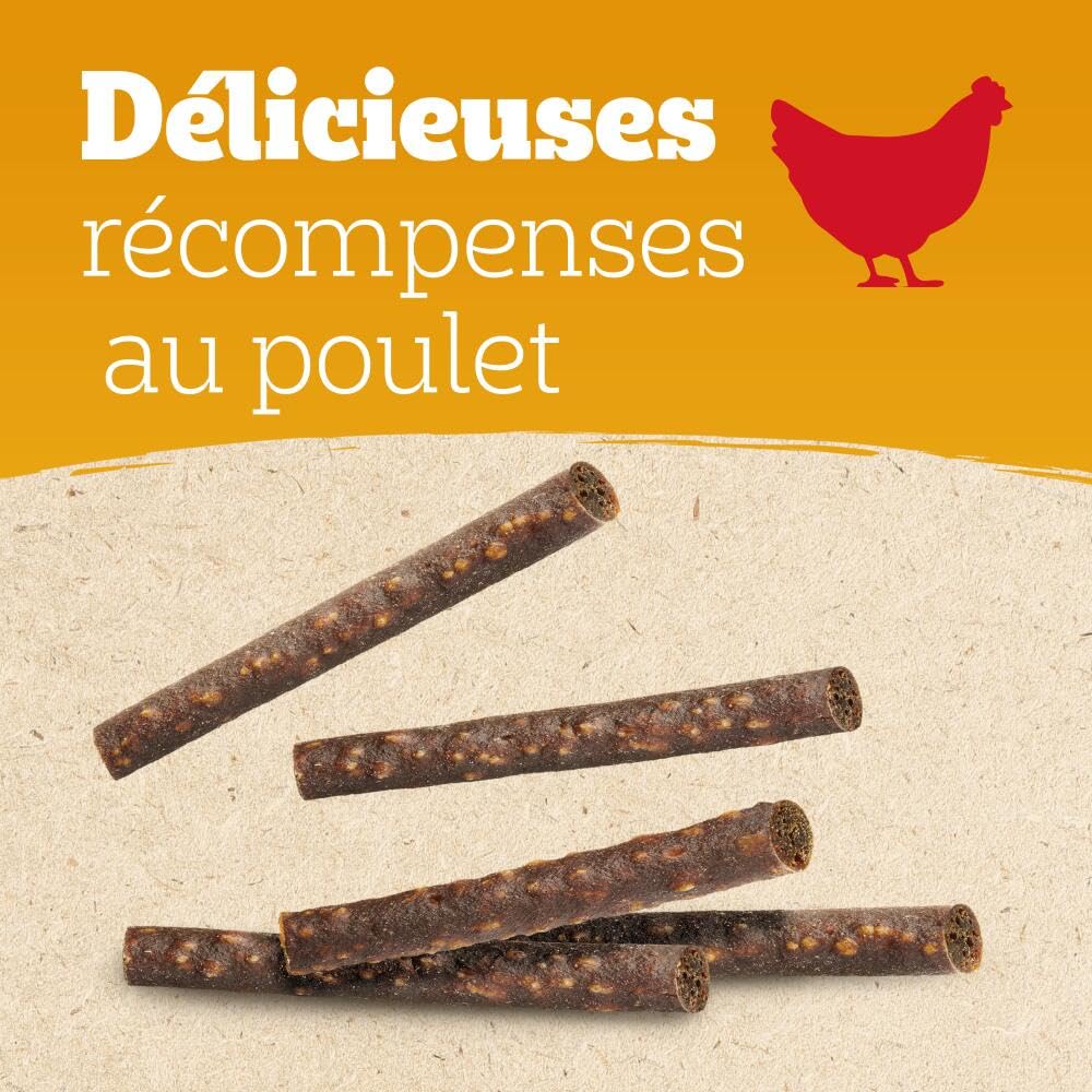 PEDIGREE Ranchos Sticks - Bâtonnets au foie de poulet - Récompenses pour chien adulte - 10 sachets de 60g