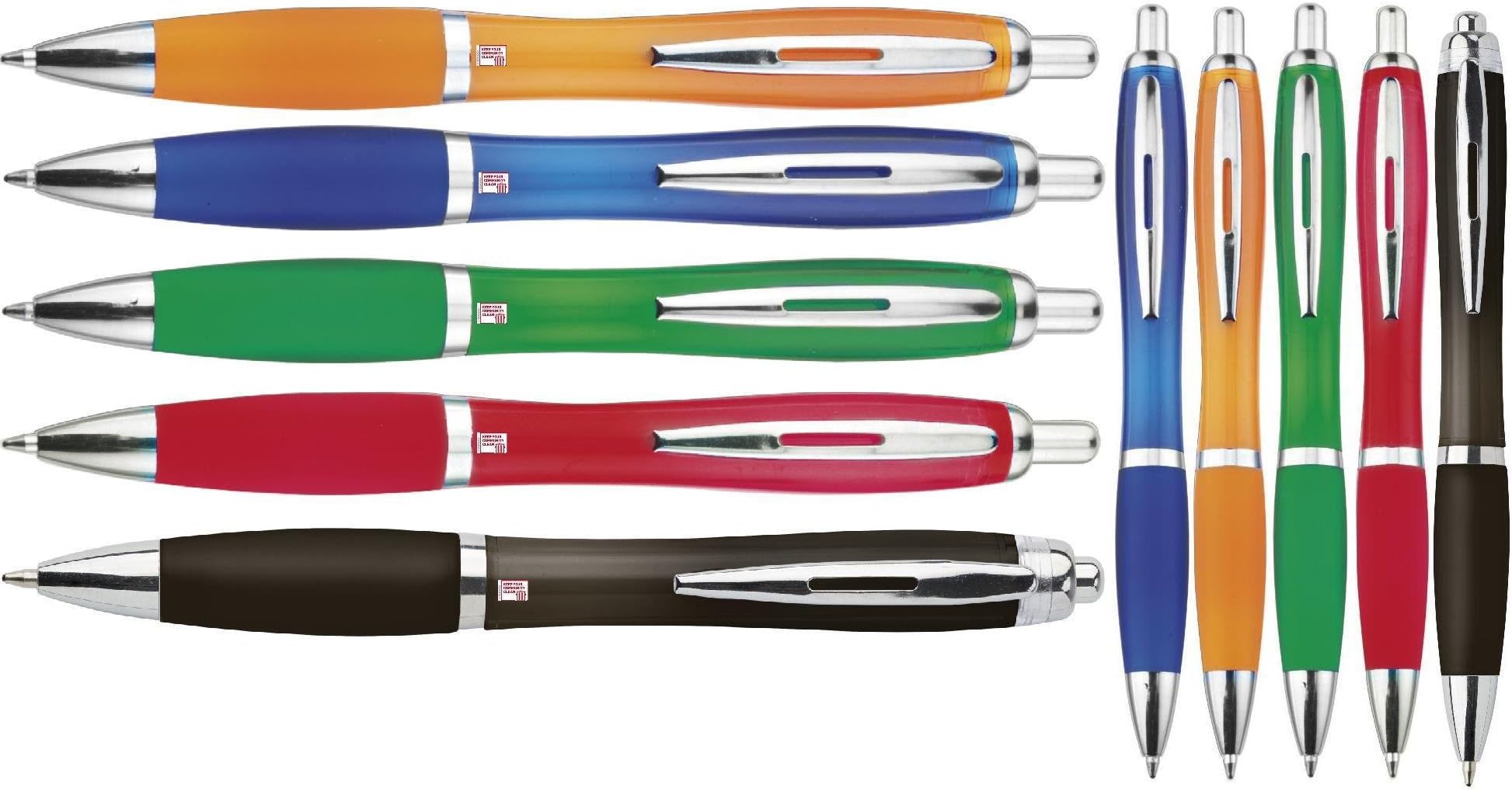 Ballpoint pen Set of 10 set blue green red orange yellow black blue mine ergonomic thick handle new neutral pen without engraving print 10 pieces set from noTrash2003