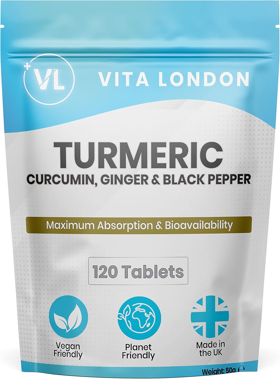Turmeric Tablets 4000mg with Circumin, Black Pepper & Ginger 360 High