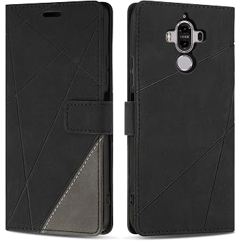Case for Huawei Mate 9 Premium PU Leather Mobile Phone Case Flip Case Wallet Silicone Protective Flip Case for Huawei Mate 9 Black