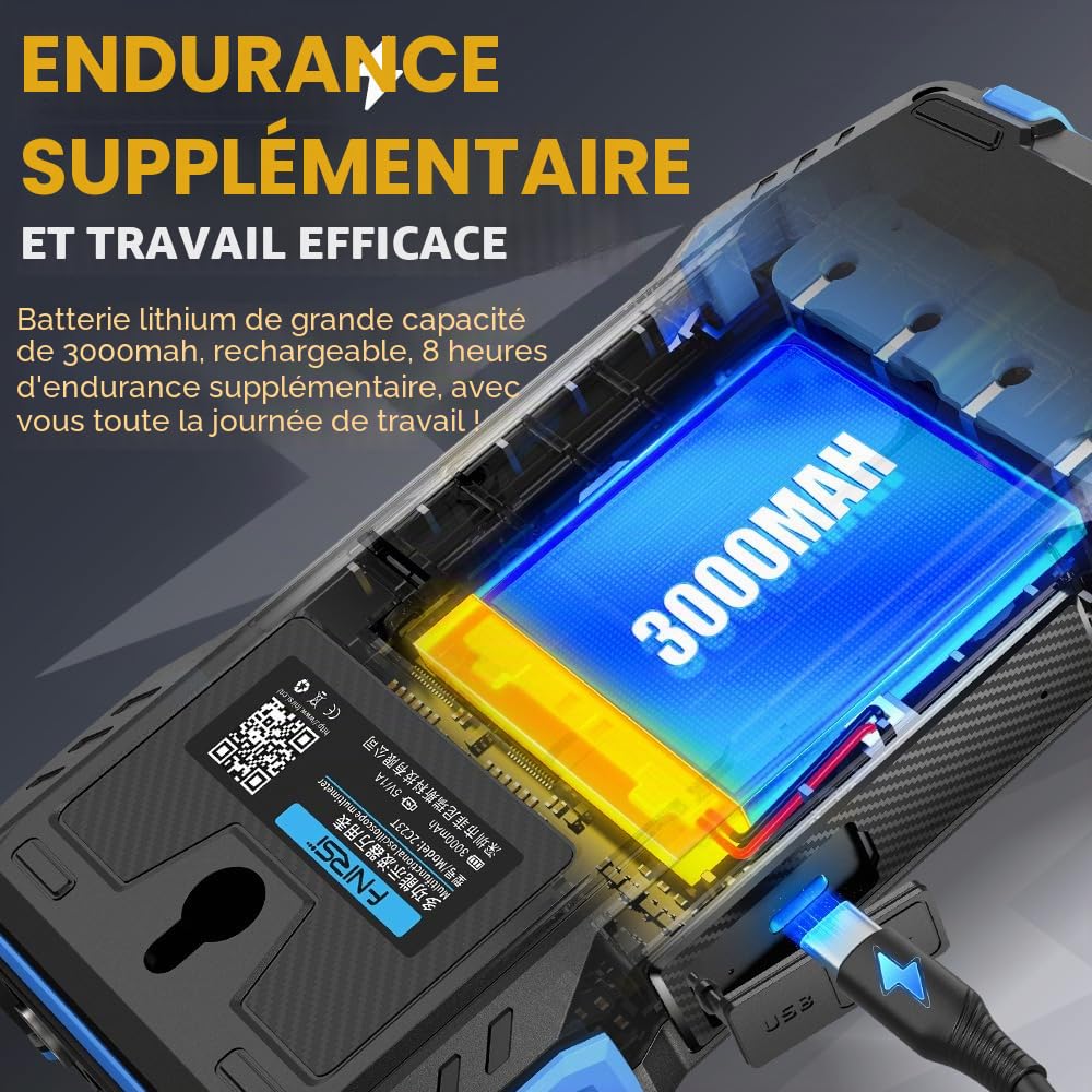 Oscilloscope Multimètre 3 en 1 Oscilloscope USB Oscilloscope 2 canaux 10 MHz Bande passante 50 MSa/s Taux d'échantillonnage 9999 comptes avec sonde Pince crocodile rouge noire Stylo multimètre