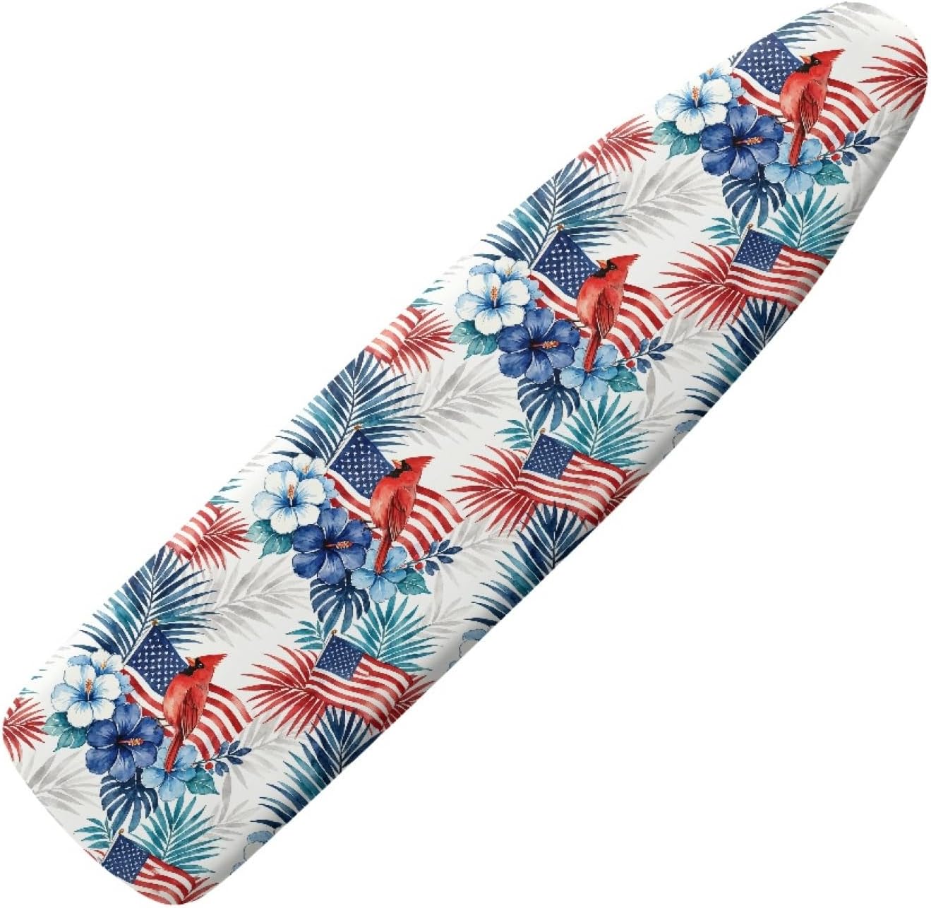 4th of July Ironing Board Cover, 16"x55" Standard Ironing Board Cover with Elastic Edge and Hook and Loop Fasteners, Scorch & Stain Resistant, Polyester Home Ironing Board Covers, Night Blaze