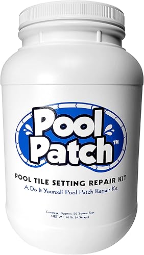 Pool Patch PTSRKG10 Kit de reparación de azulejos grises para piscina, 10 libras