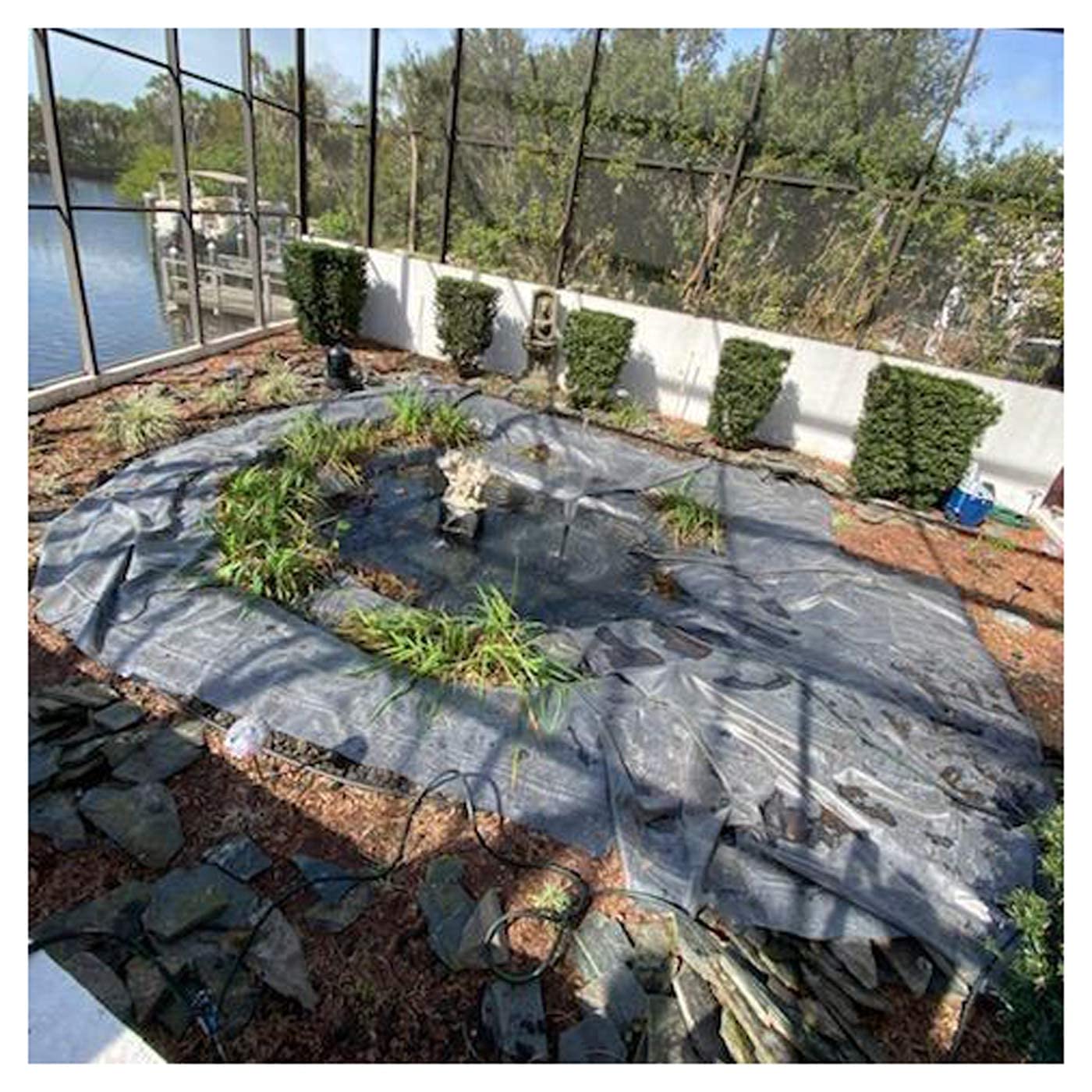 Generisch Hochleistungsfähige, Flexible Teichfolie 6x23ft, Faltbare, wasserdichte Teichbodenfolie für Außenpools, Gartenwasserfälle, Stauseen und Flussufer (Farbe: 12S)