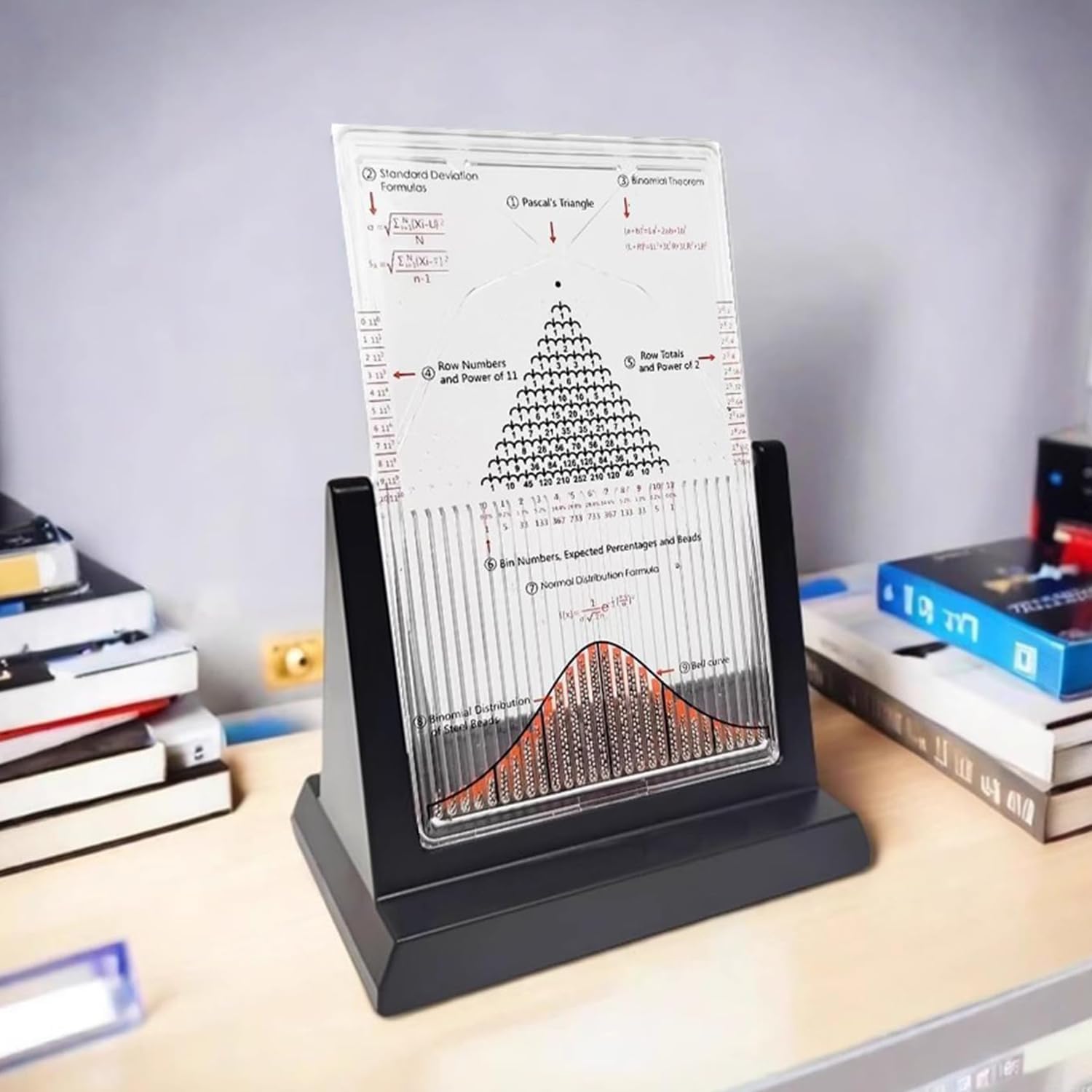 Desk Galton Board, Physical Experiment Model Galton Board, with Bell Curve, Effective Statistical Law Demonstration, for Physics and Education