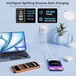 USB C Charger Block, 40W 4-Port Type C Charger Fast Charging Block, PD 3.0 & QC 4.0 Double Quick Charge, Multiport Charger Brick for iPhone 17/16/15/14/13/12 Pro Max,iPad,Samsung Galaxy,Pixel,2 Pack