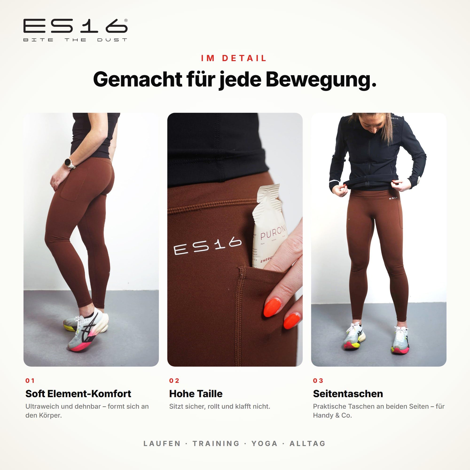 Tights Soft Element - Leggings funzionali morbidi per fitness, yoga e corsa