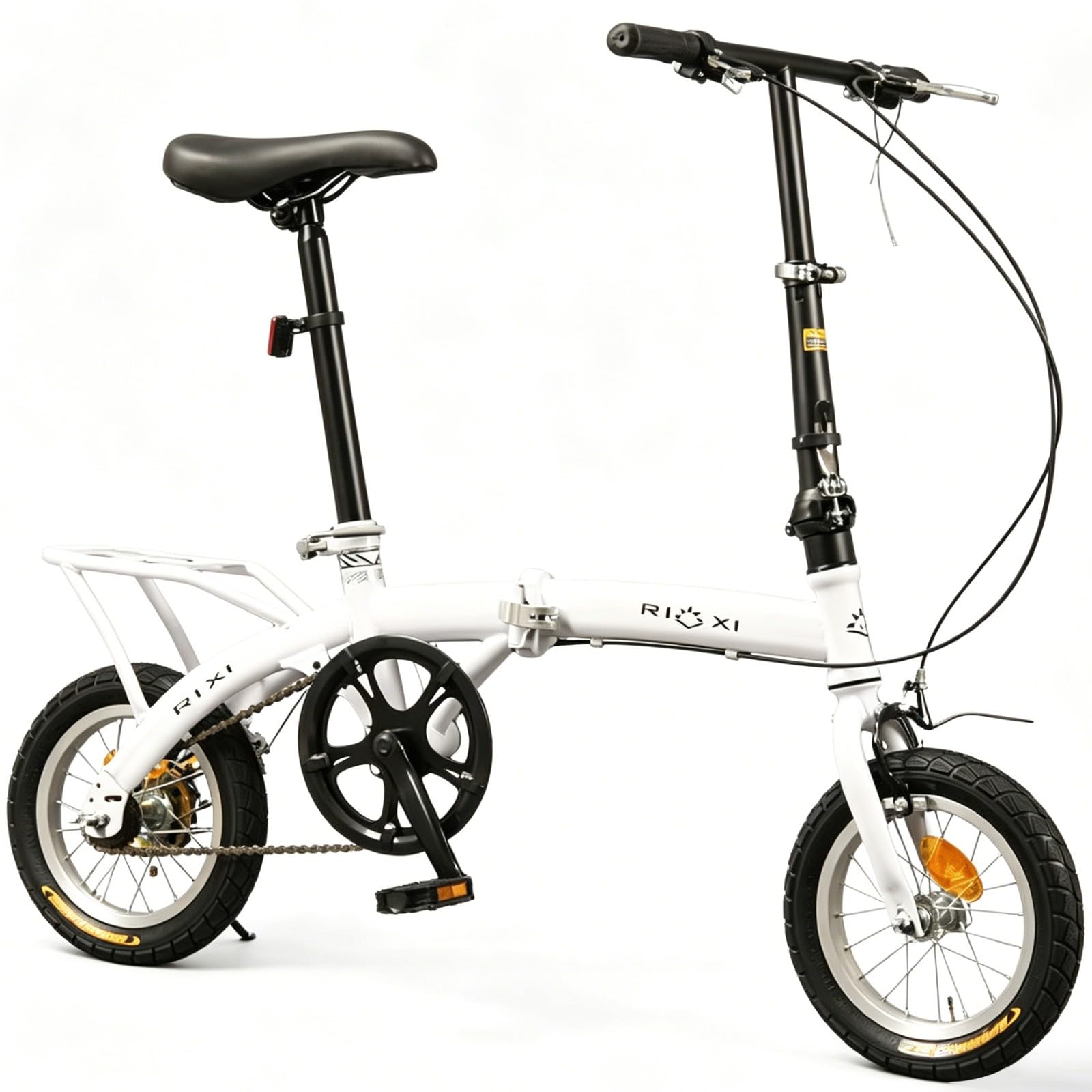 Mini Bicicleta Plegable, Bicicleta Urbana Compacta, para Estudiantes Y Adultos, Bicicleta Plegable Ligera 12 Pulgadas para Desplazamientos Diarios. Black,12in