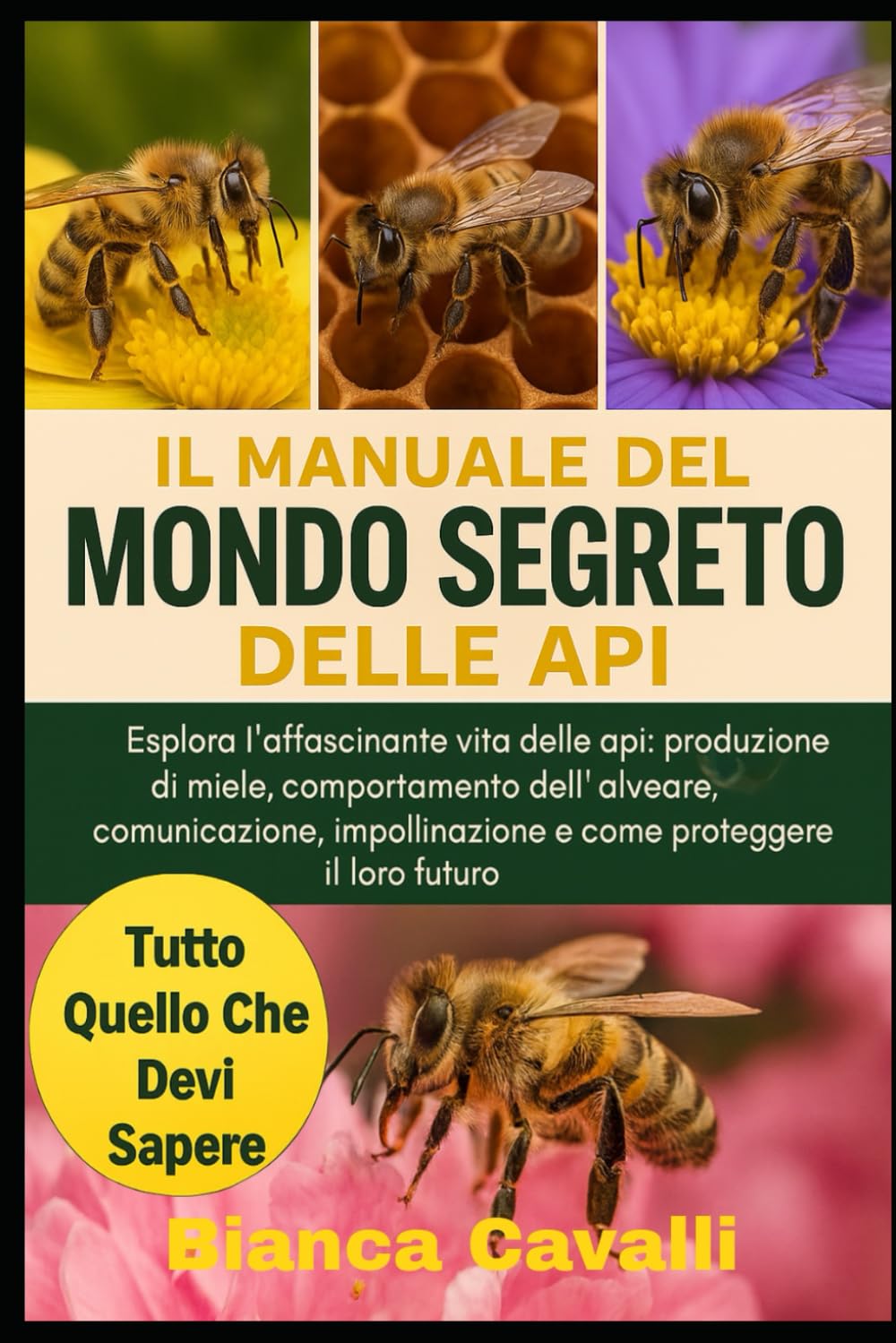 Manuale del Mondo Segreto delle Api: Esplora l'affascinante vita delle api: produzione di miele, comportamento dell'alveare, comunicazione, impollinazione e come proteggere il loro futuro